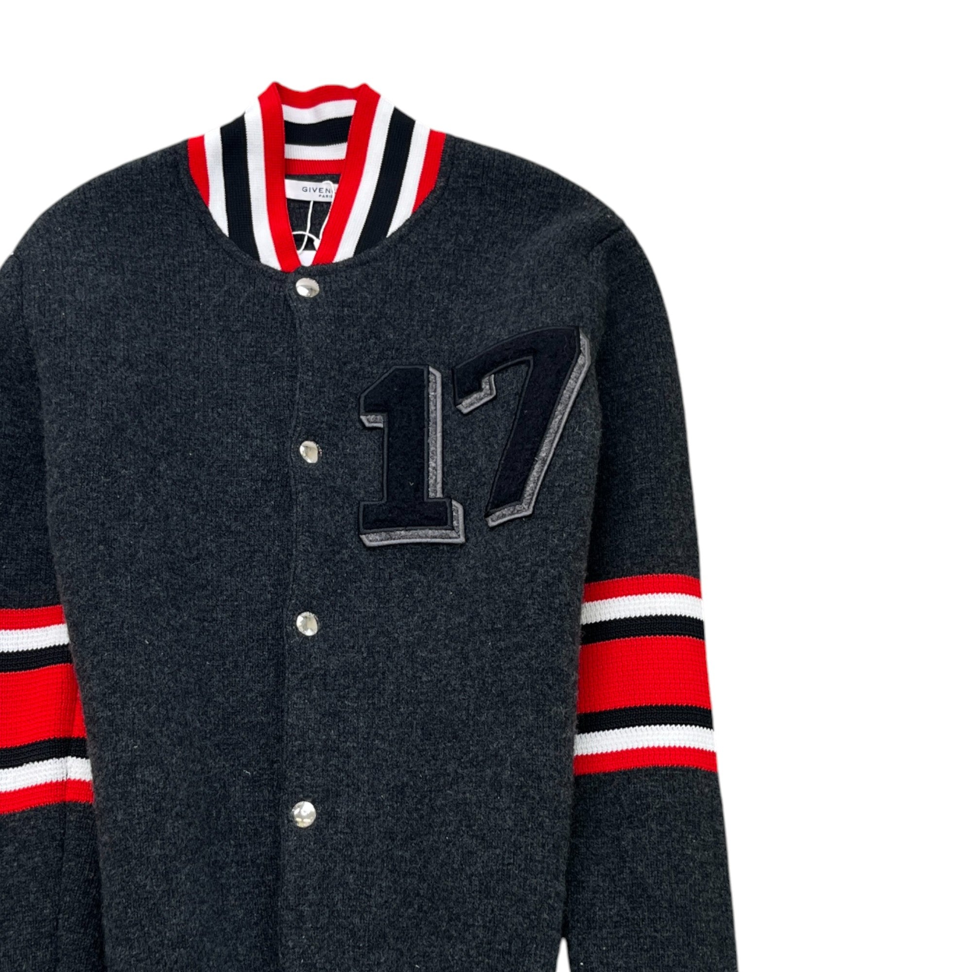 Men's Wool Varsity Jacket Grey Size S