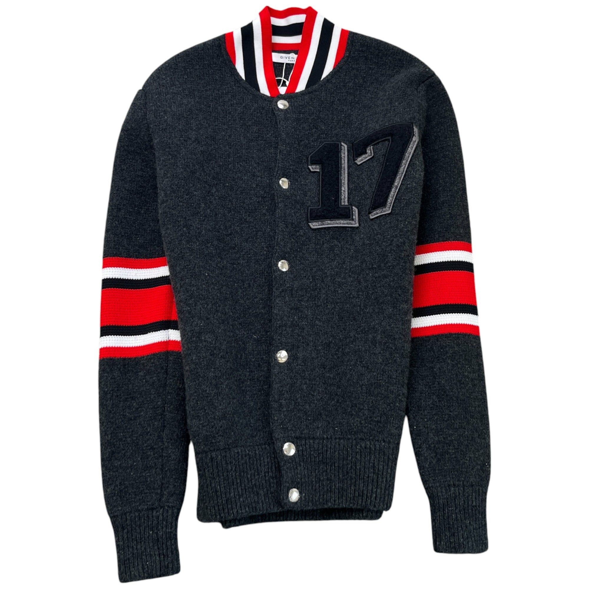 Men's Wool Varsity Jacket Grey Size S