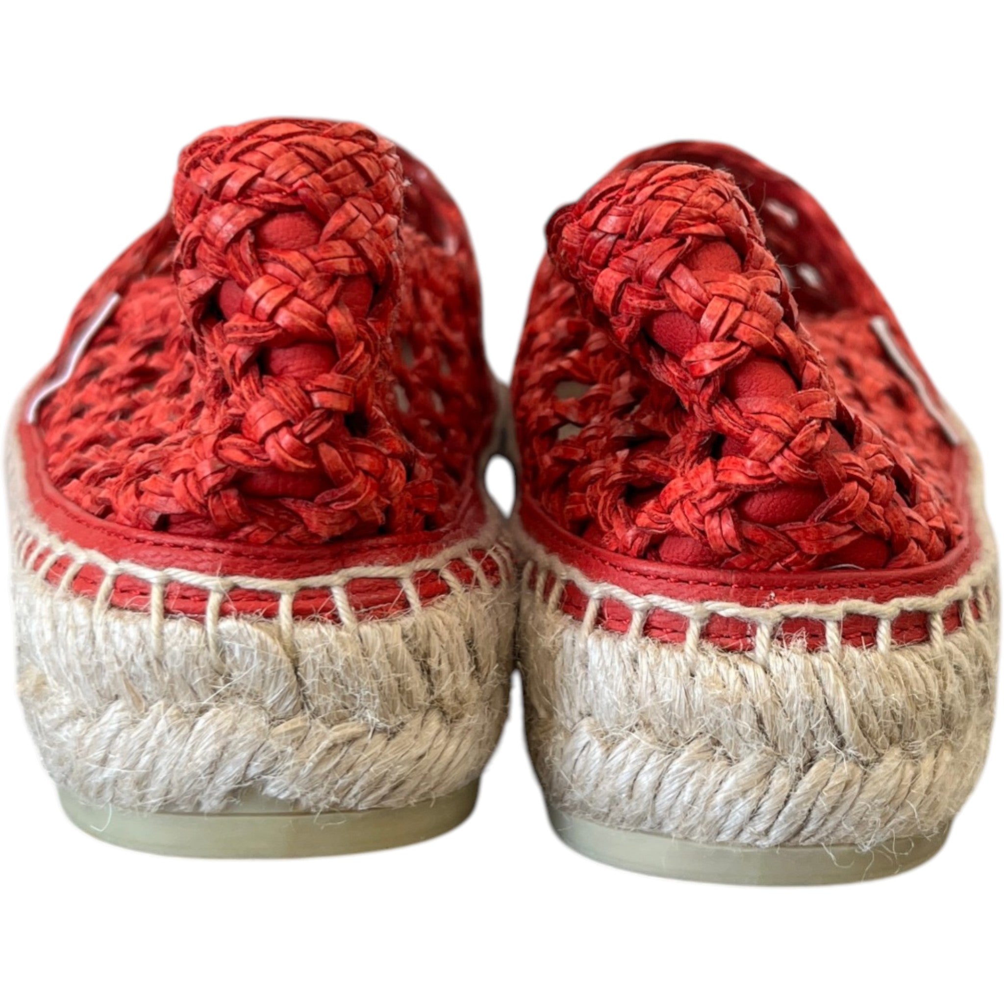 Women's Woven Espadrilles Red Size EU 35 / UK 2