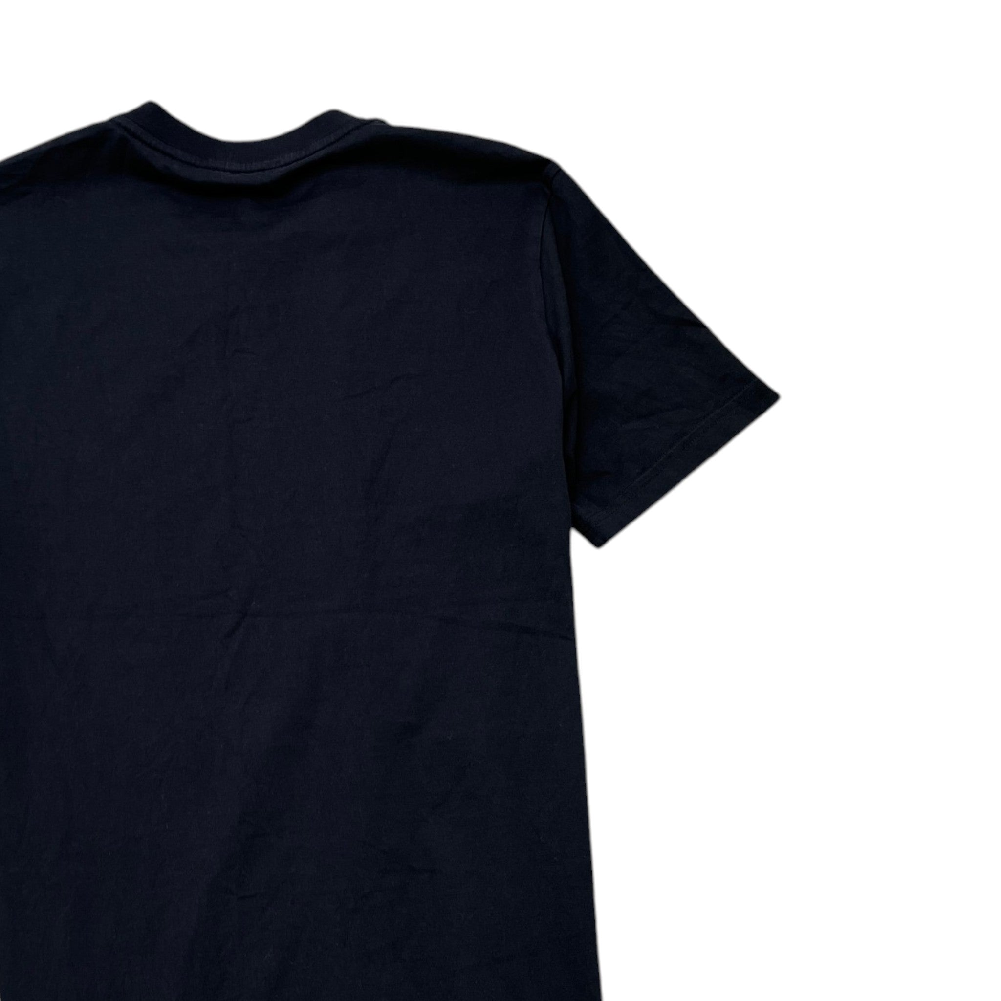 Men's Distressed Logo Print T-Shirt Black Size S