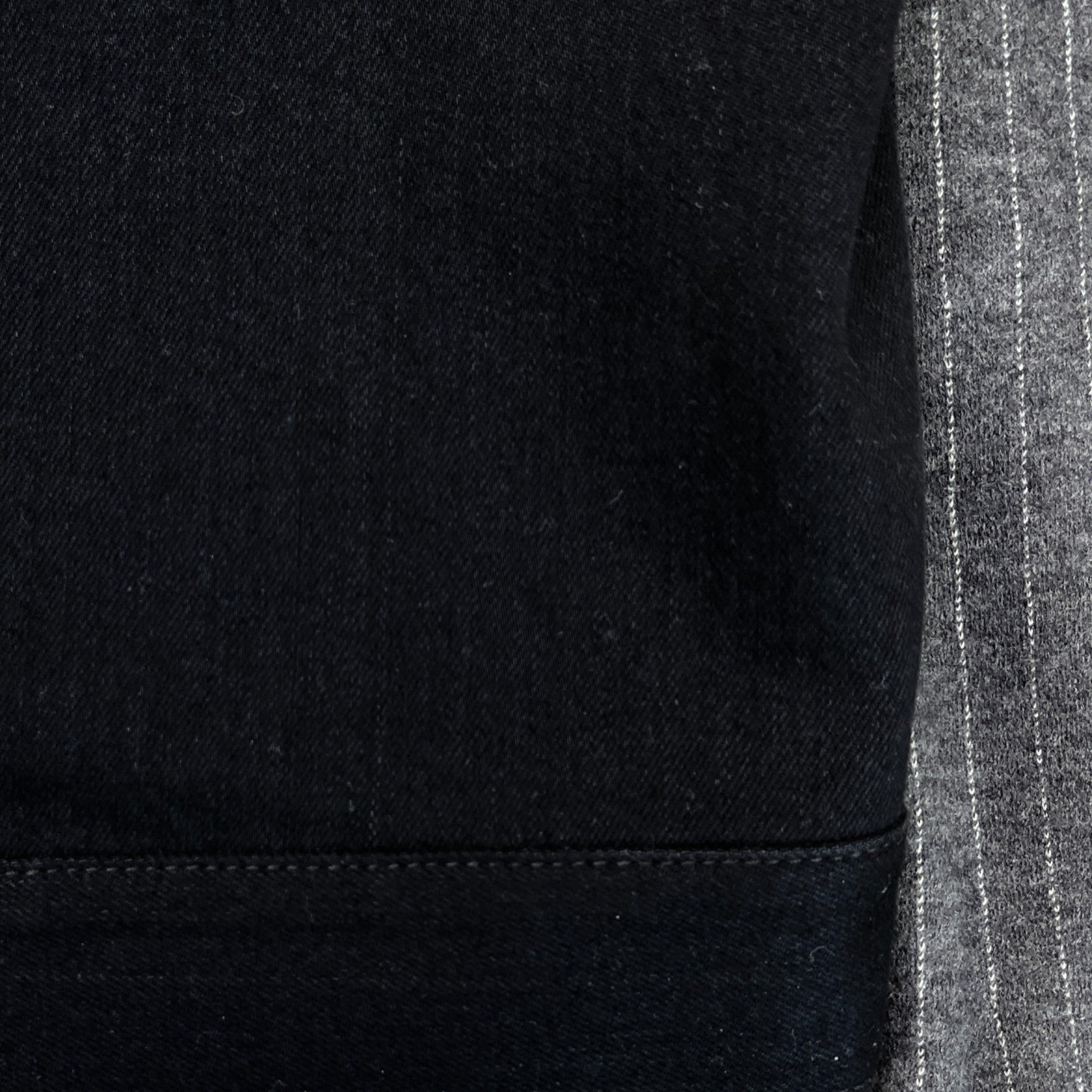 Men's Woollen Sleeves Embroidered Logo Jacket Black Size IT 44 / XS