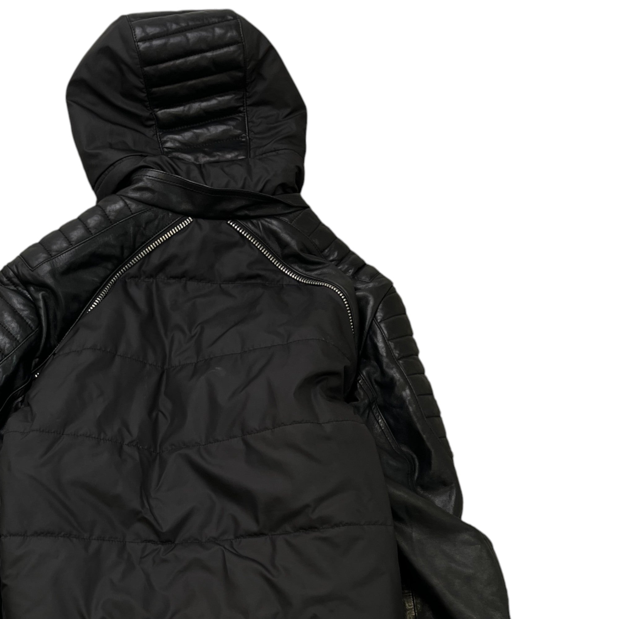 Men's Plaque Logo Down Jacket Black Size S