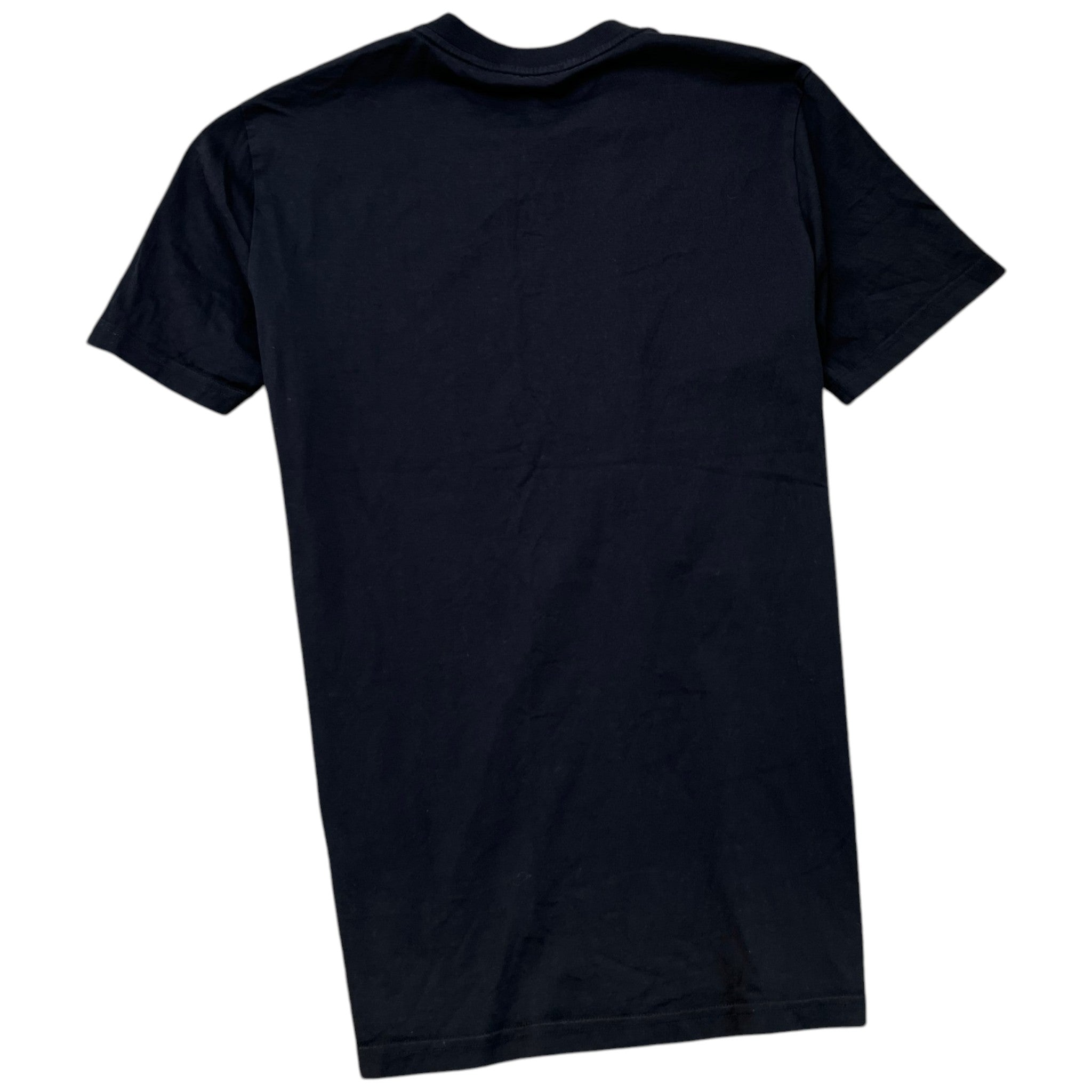 Men's Distressed Logo Print T-Shirt Black Size S