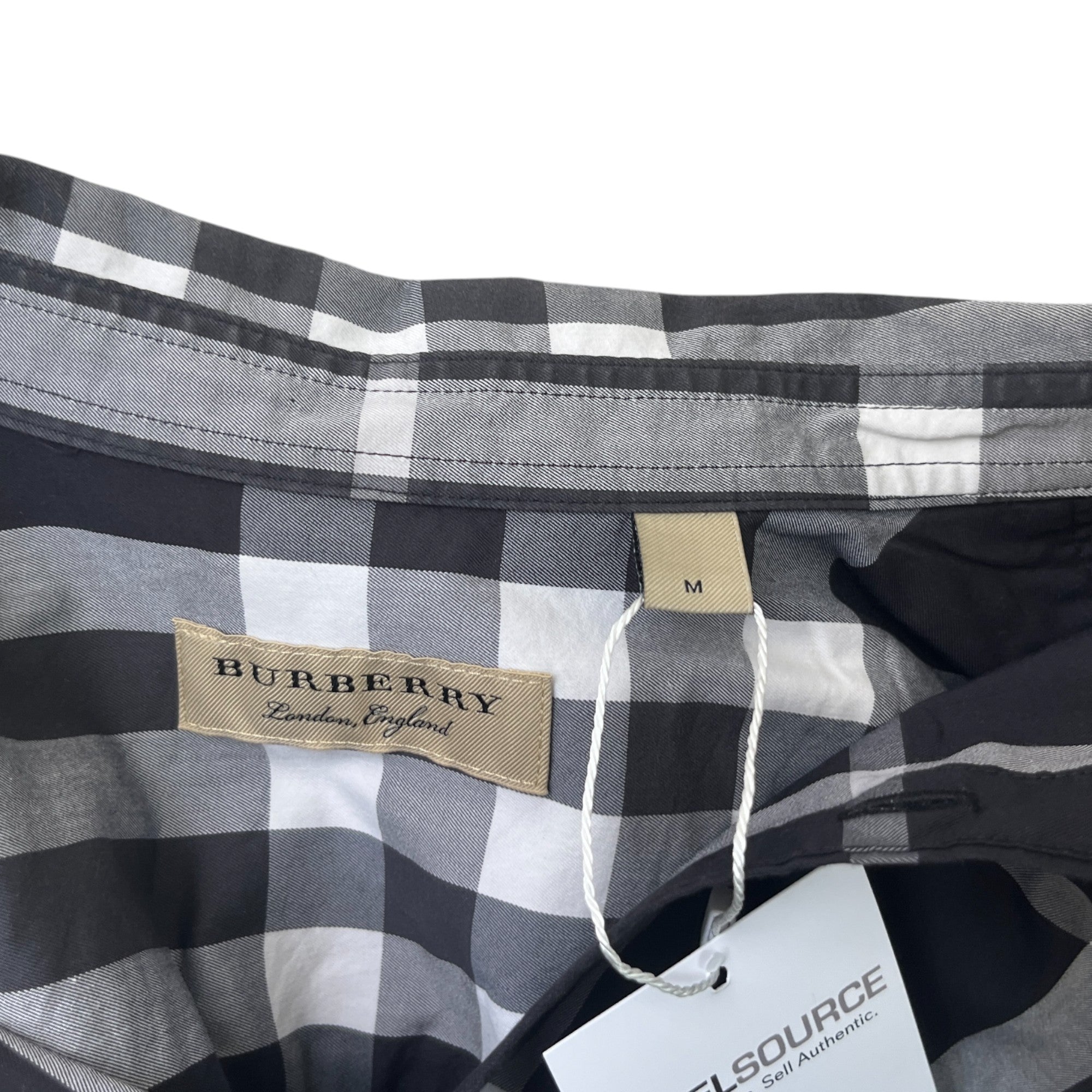 Men's Checkered Shirt Black Size M