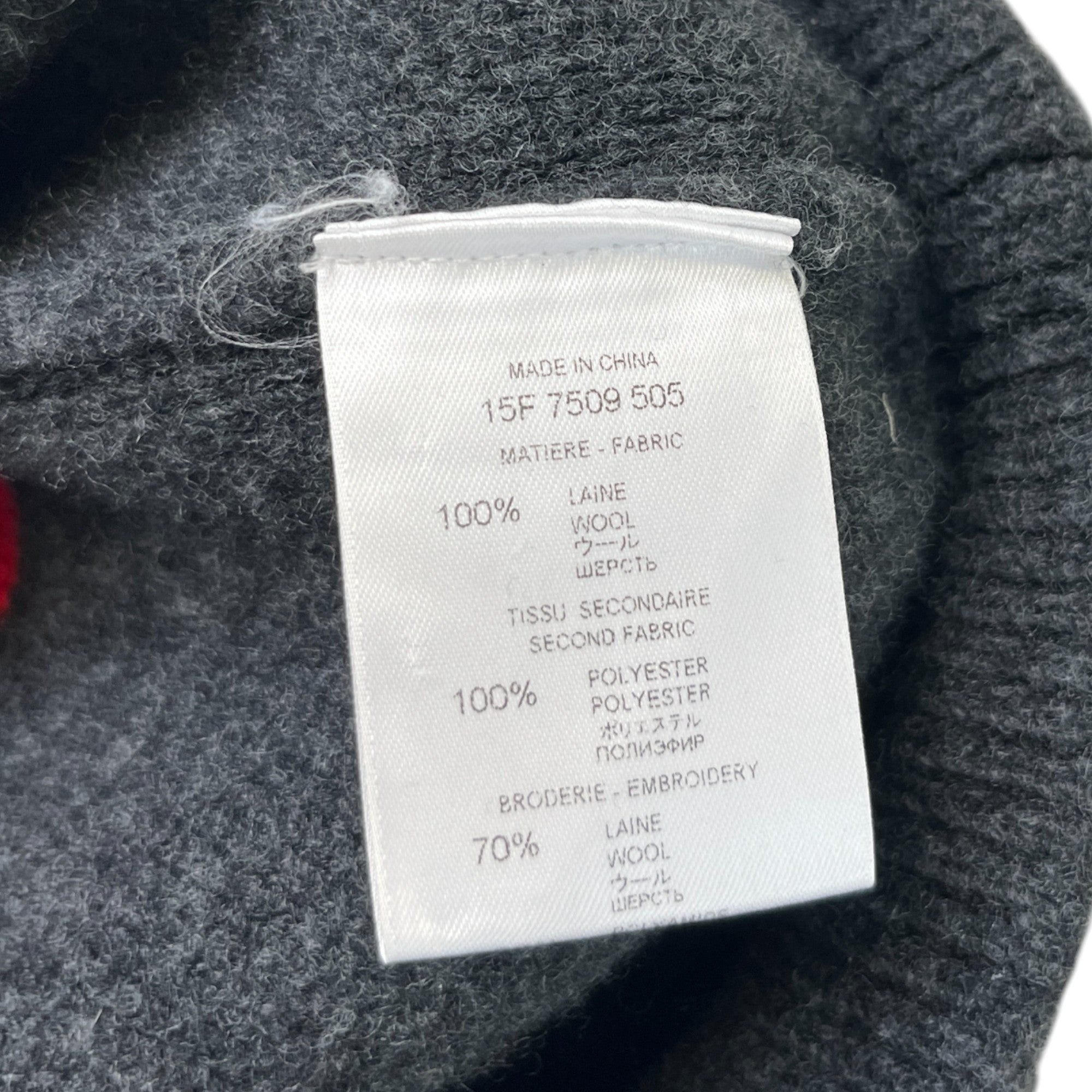 Men's Wool Varsity Jacket Grey Size S