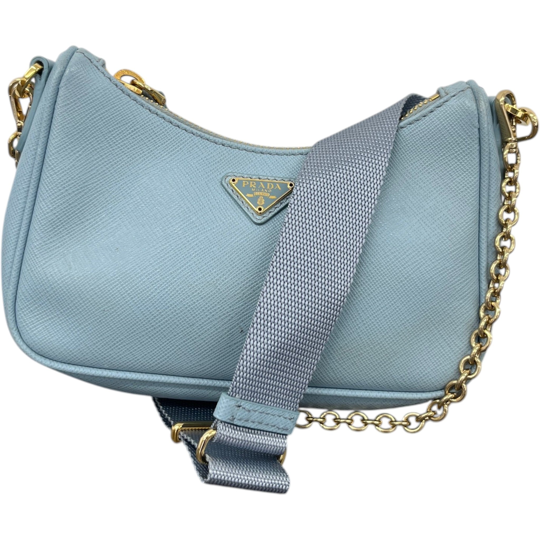 Women's Reedition Mini Saffiano Pochette Bag Blue