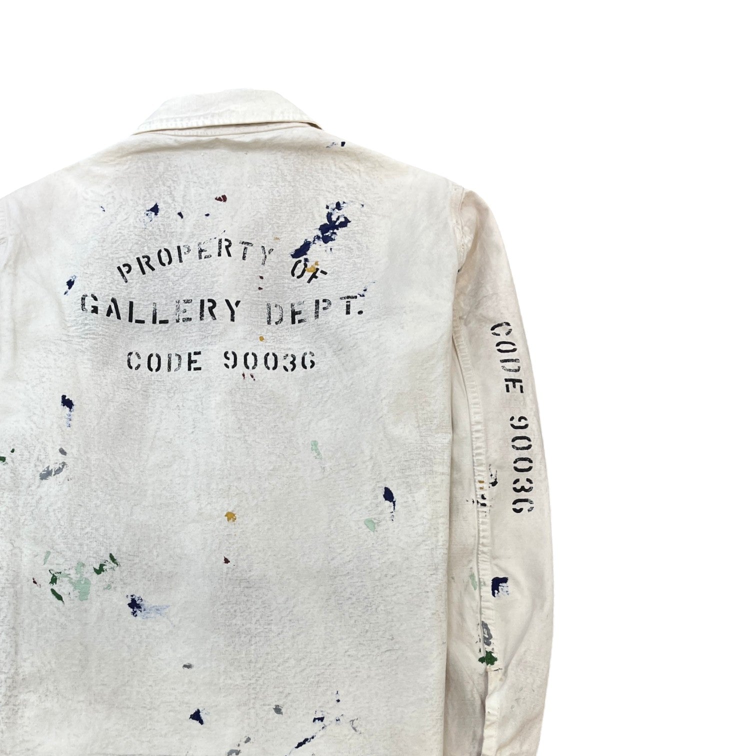 Men's Ep Painted Splatter Jacket Cream Size M