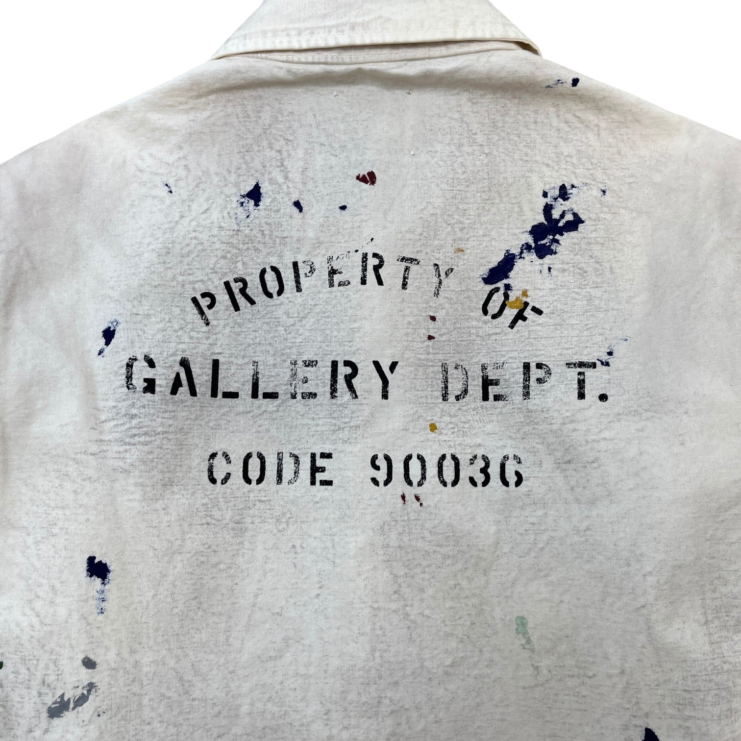 Men's Ep Painted Splatter Jacket Cream Size M