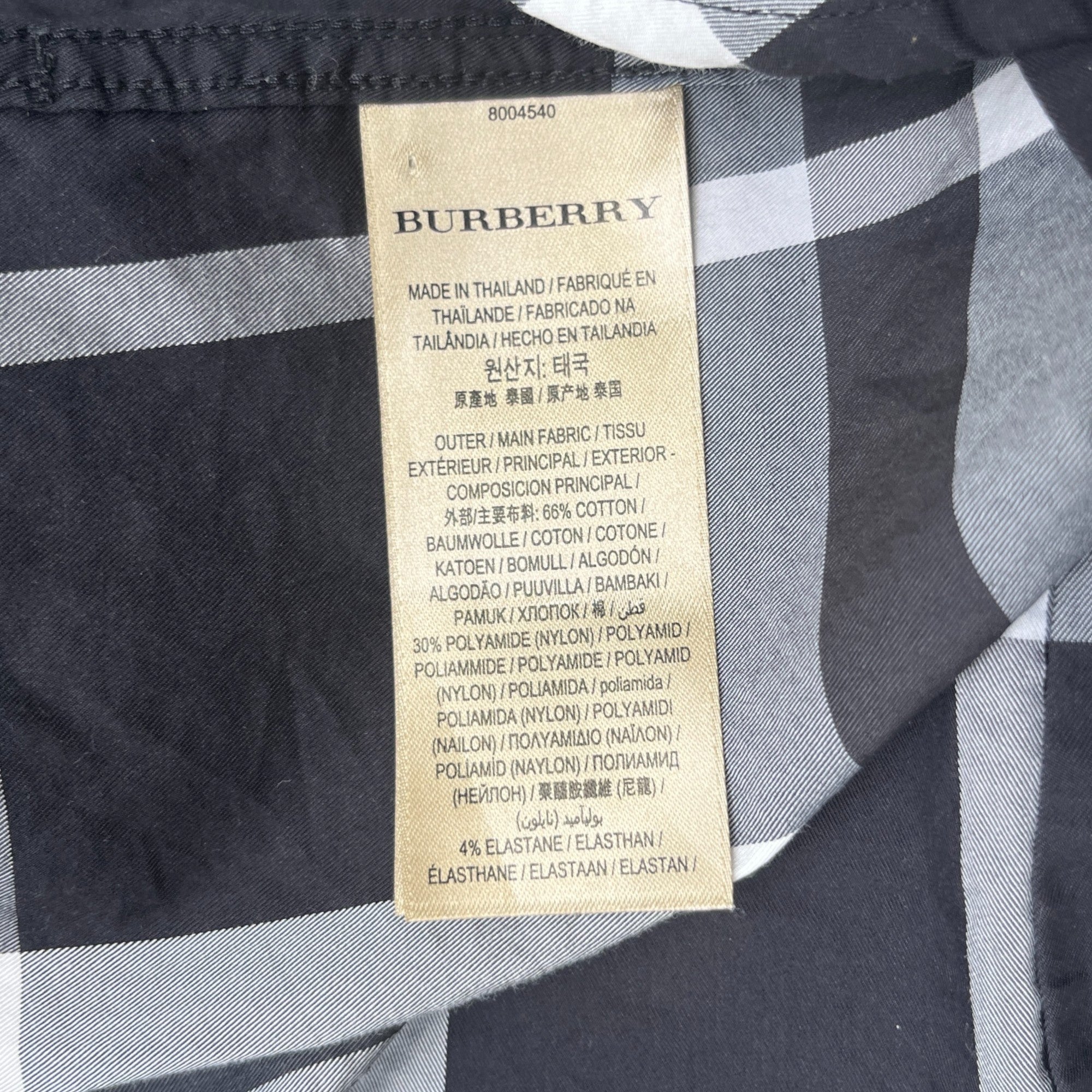 Men's Checkered Shirt Black Size M