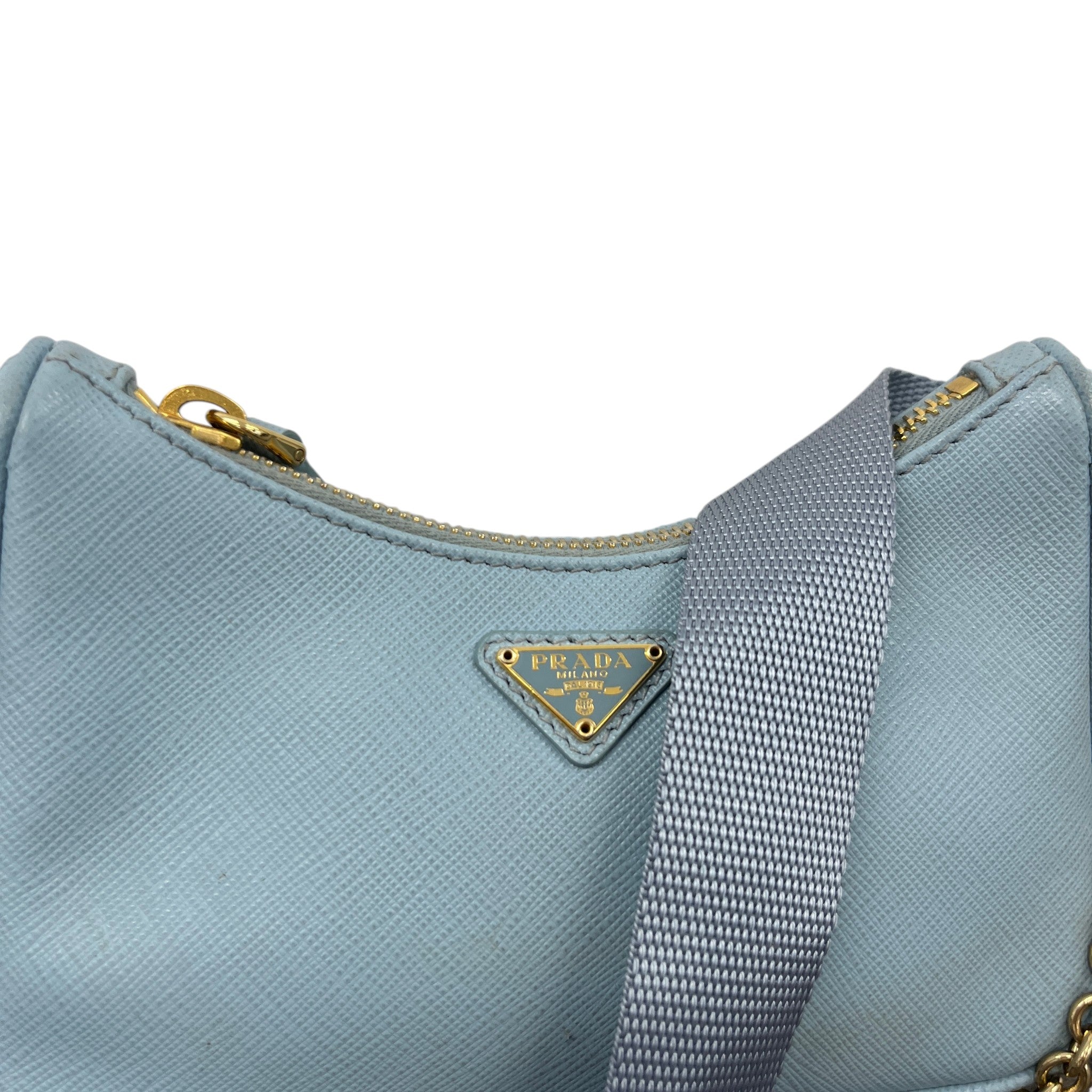 Women's Reedition Mini Saffiano Pochette Bag Blue