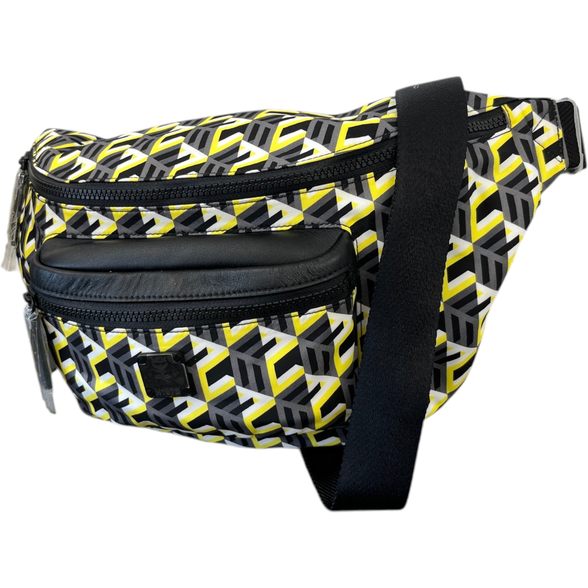 Men's Cubic Monogram Belt Bag Charcoal