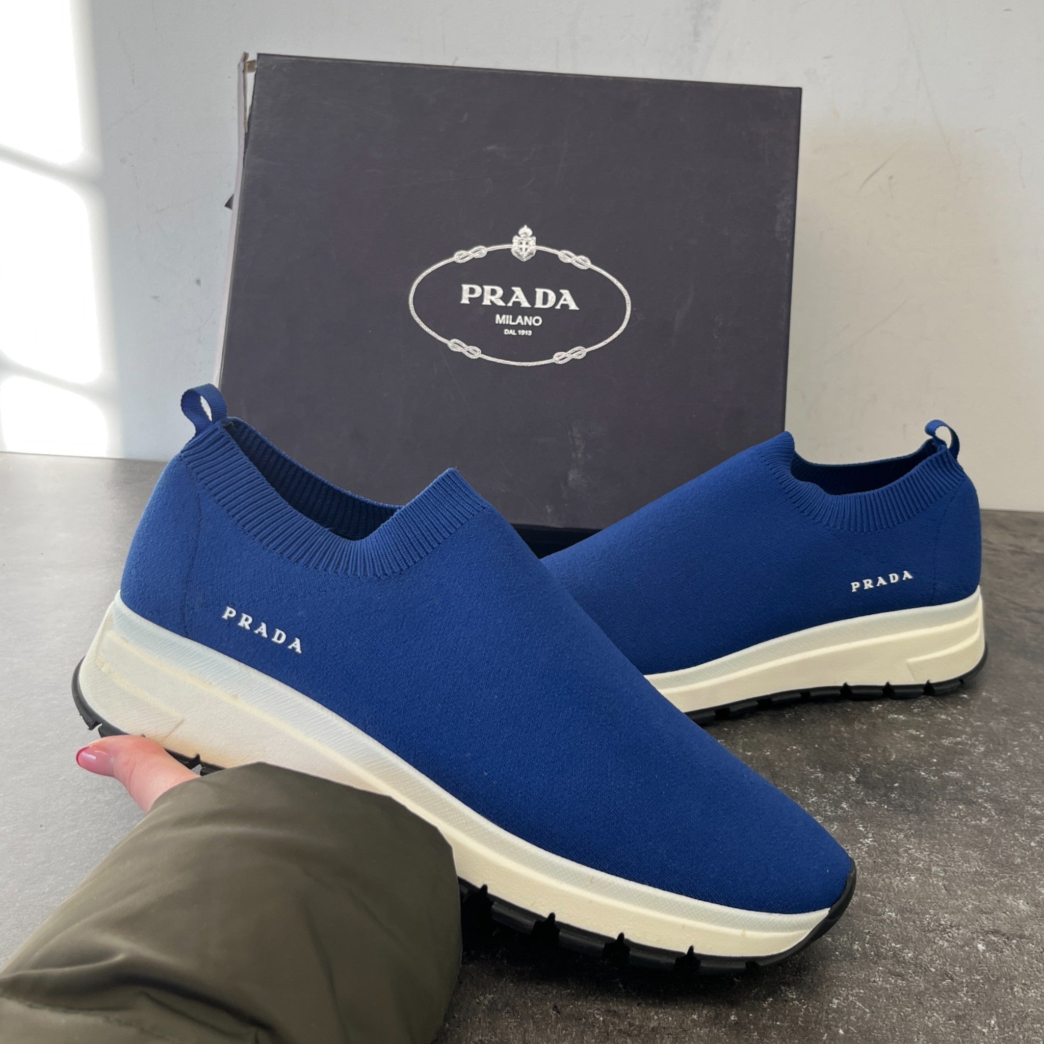 Men's Sock Low Trainers Blue Size EU 41 / UK 7