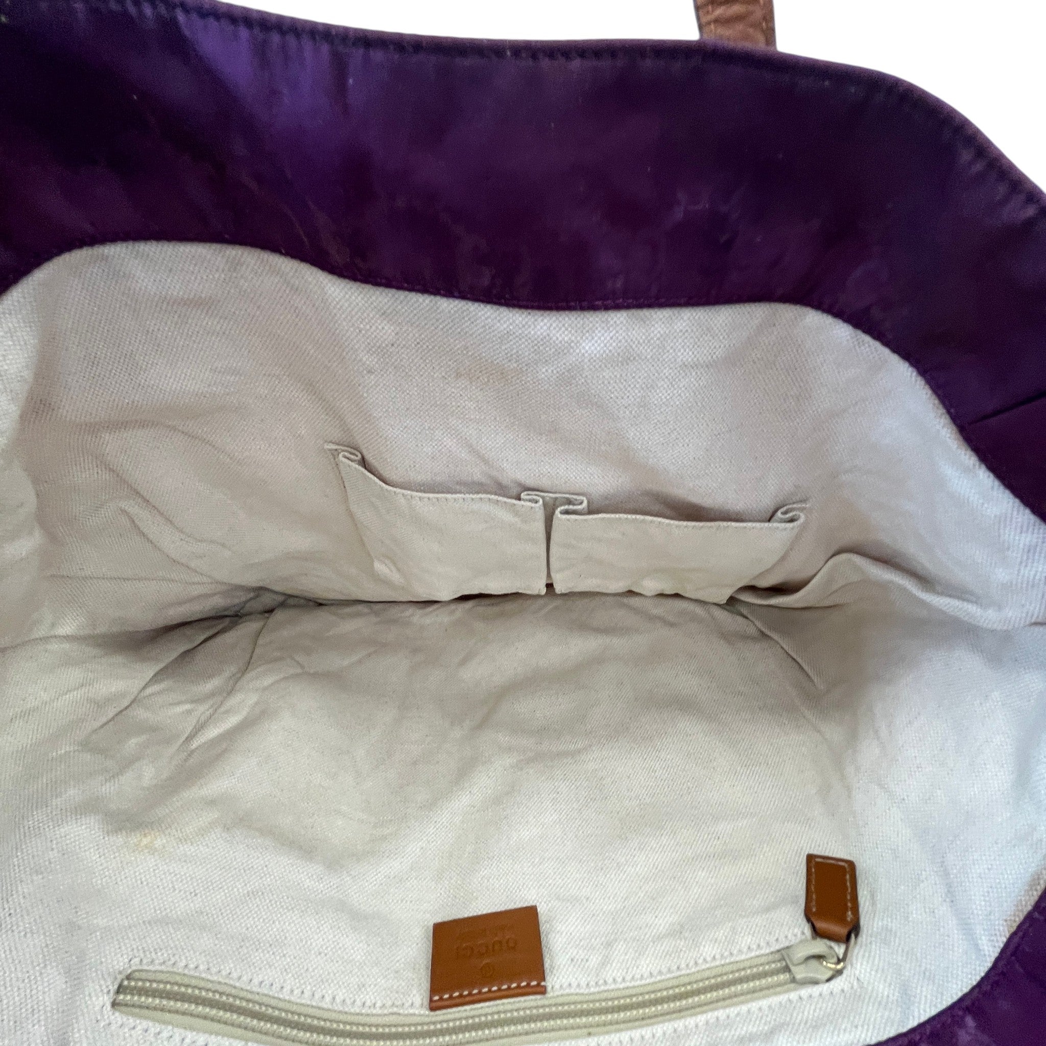 Women's Guccissima Shopper Tote Bag Purple