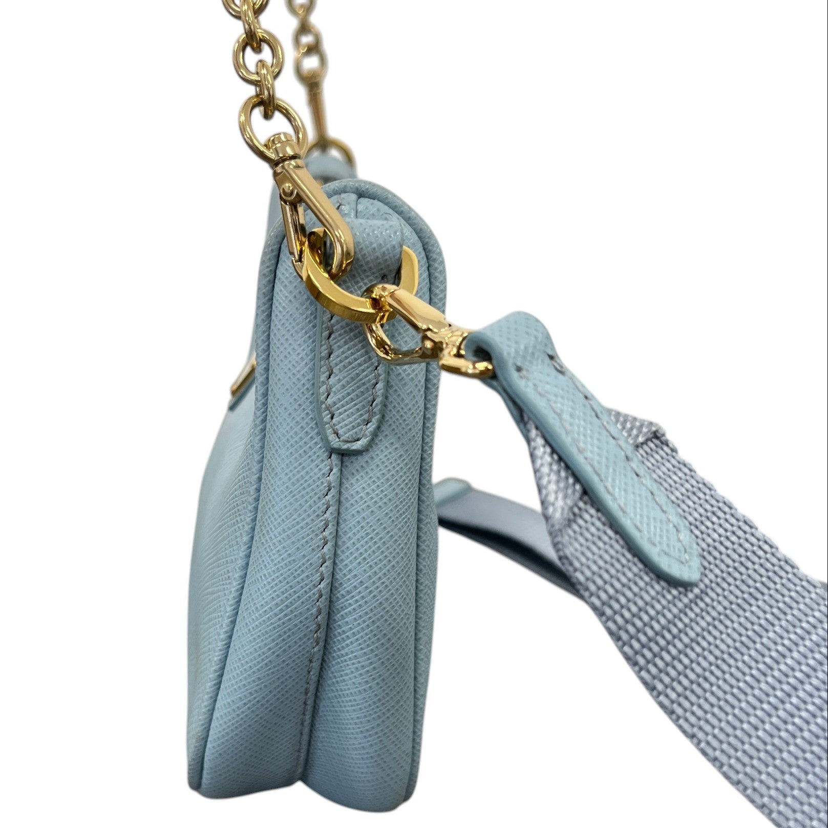Women's Reedition Mini Saffiano Pochette Bag Blue