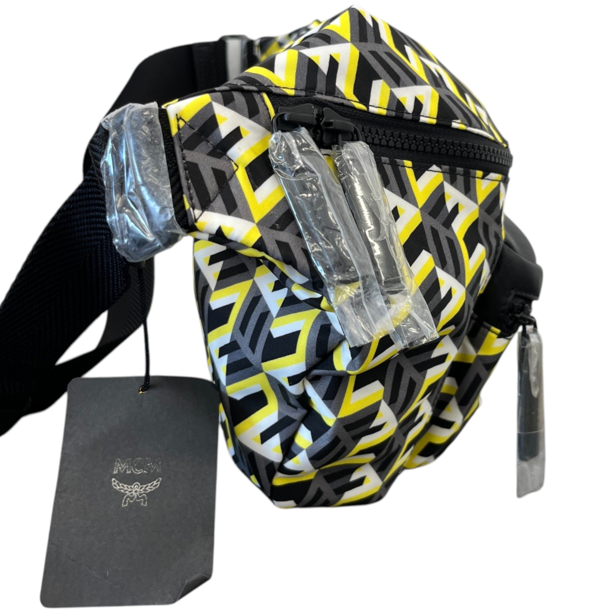 Men's Cubic Monogram Belt Bag Charcoal
