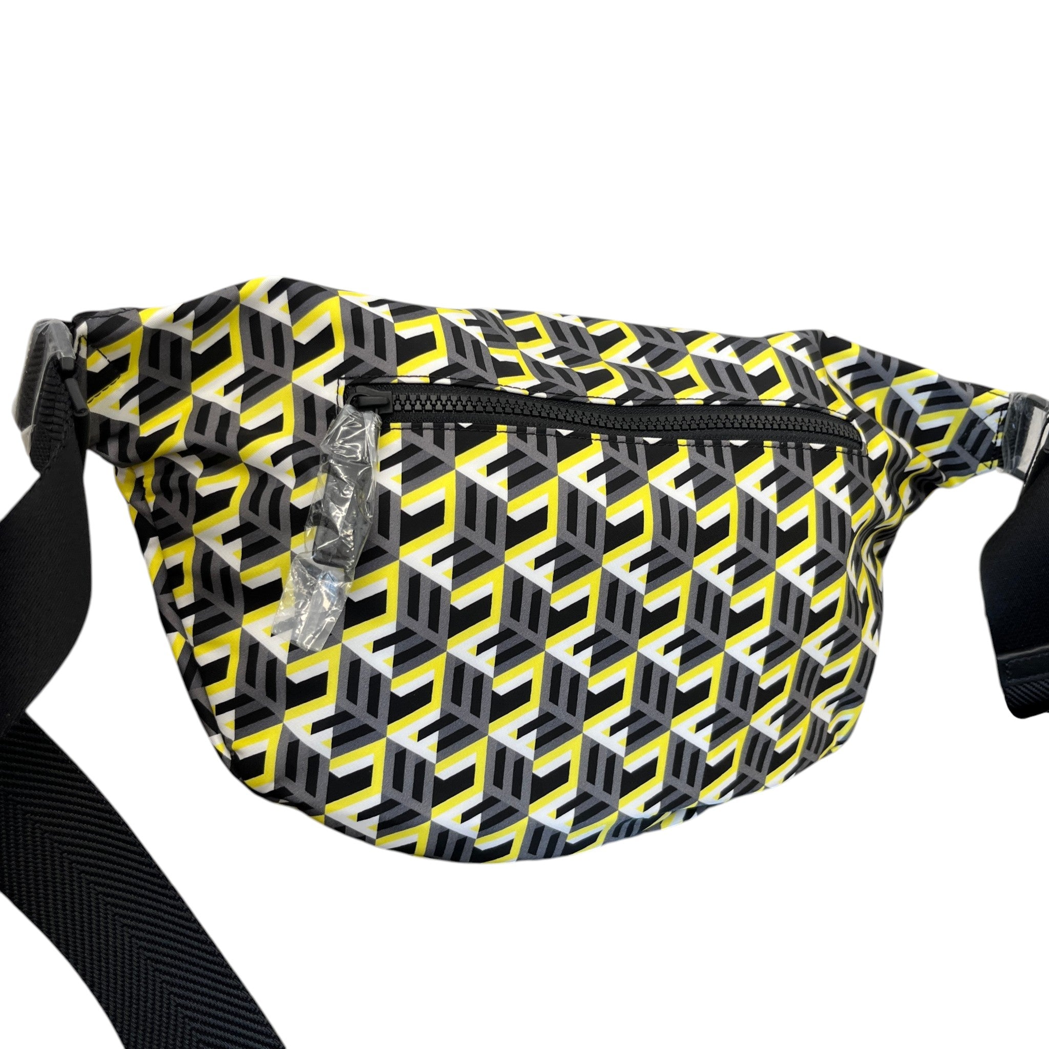 Men's Cubic Monogram Belt Bag Charcoal