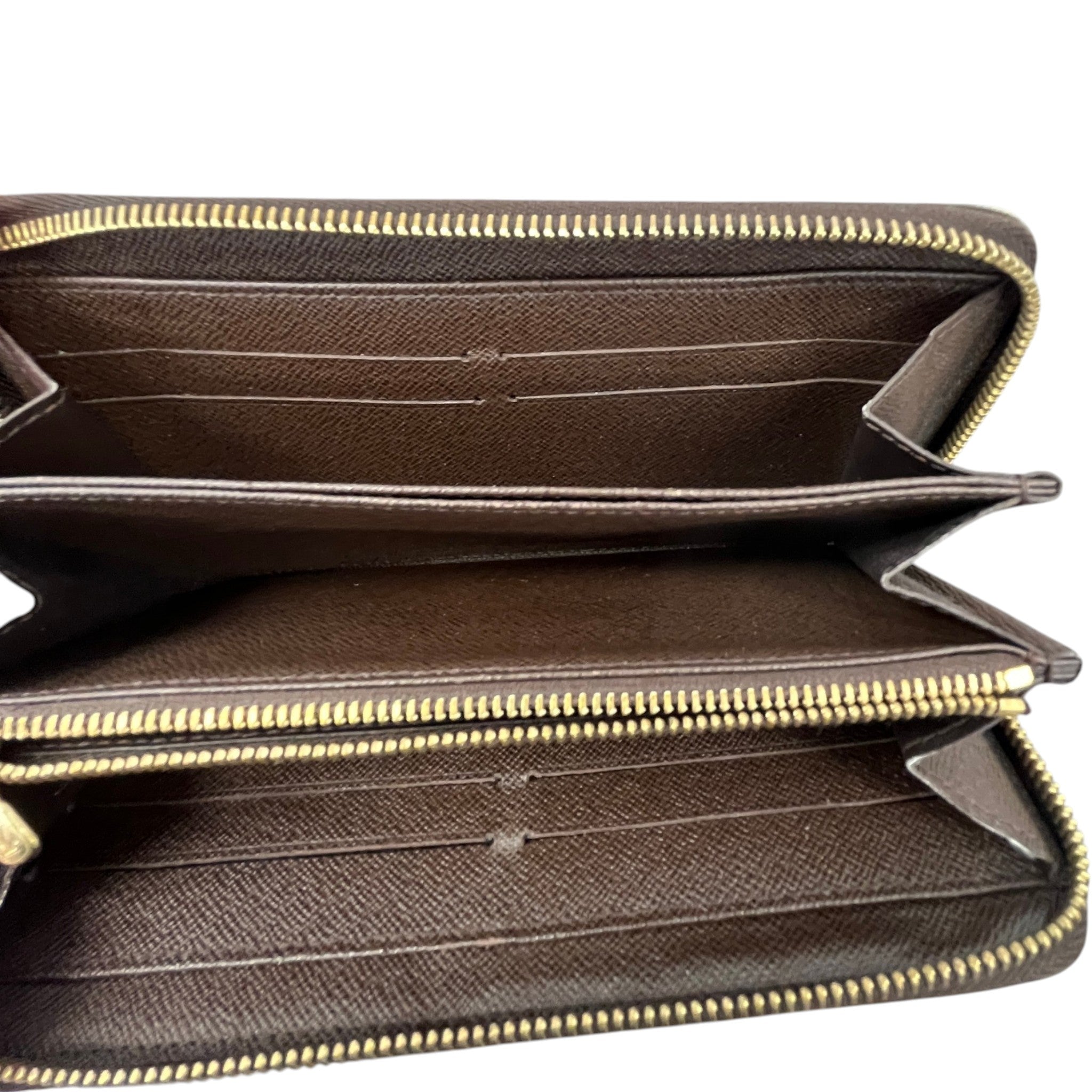 Women's Damier Ebene Zippy Wallet Brown