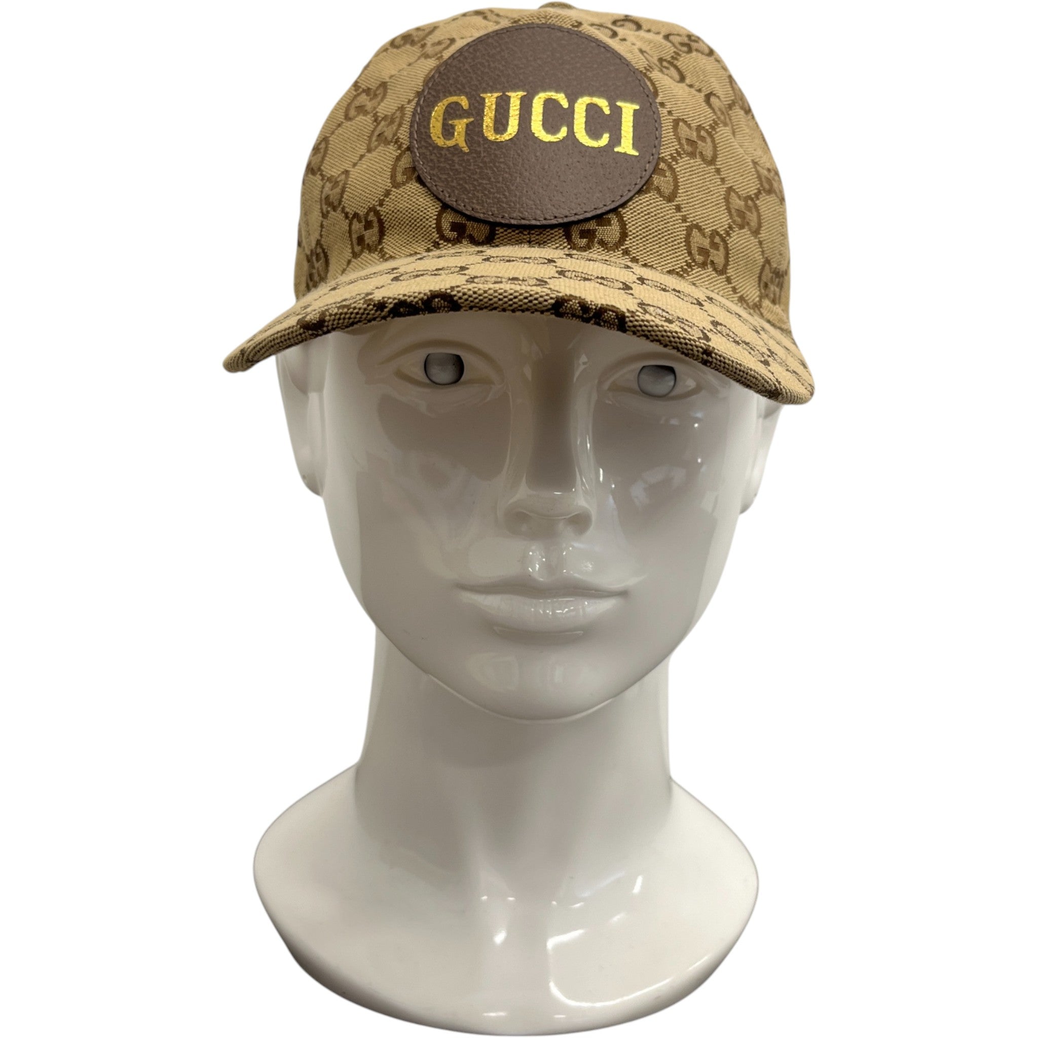 Men's Gg Canvas Cap Brown Size M