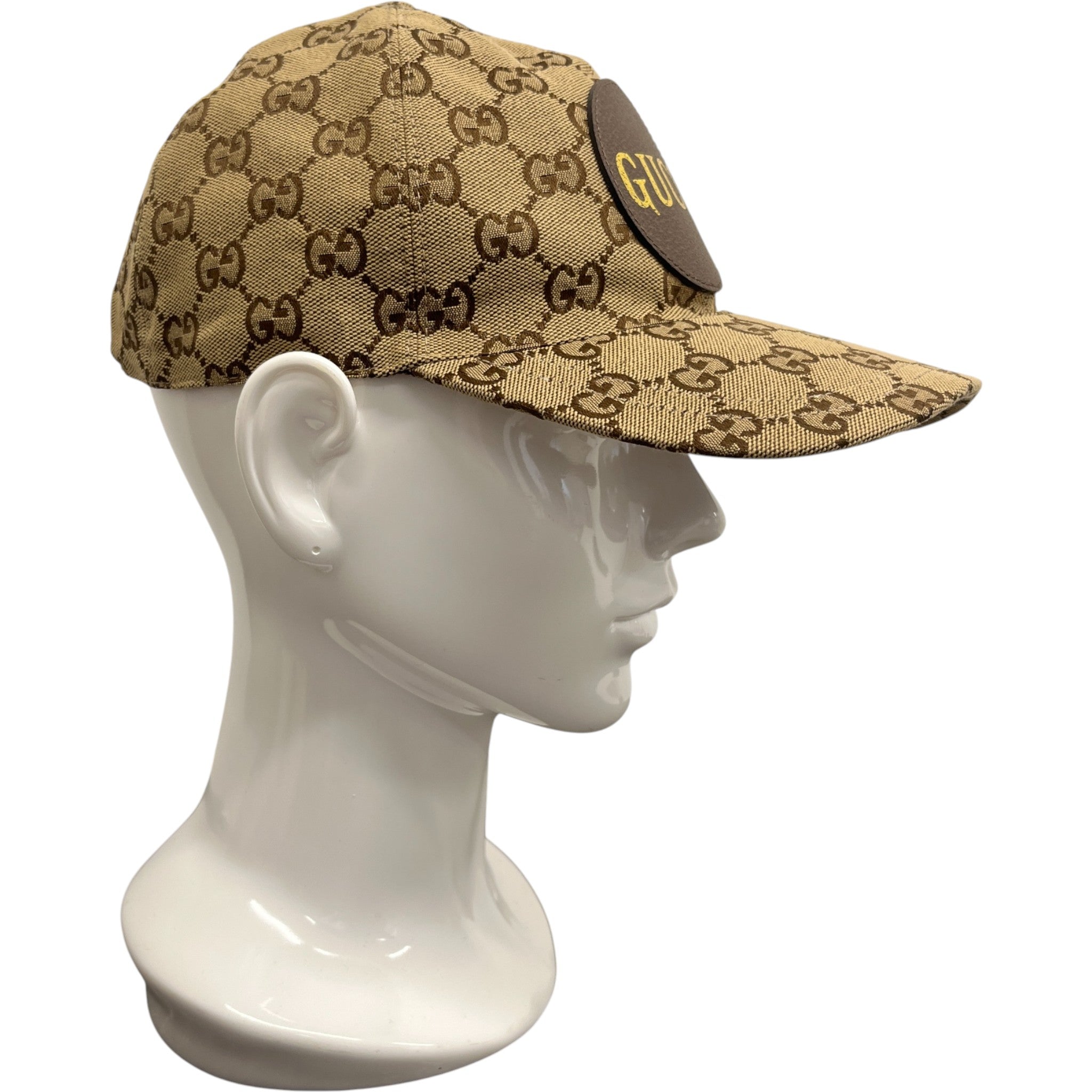 Men's Gg Canvas Cap Brown Size M