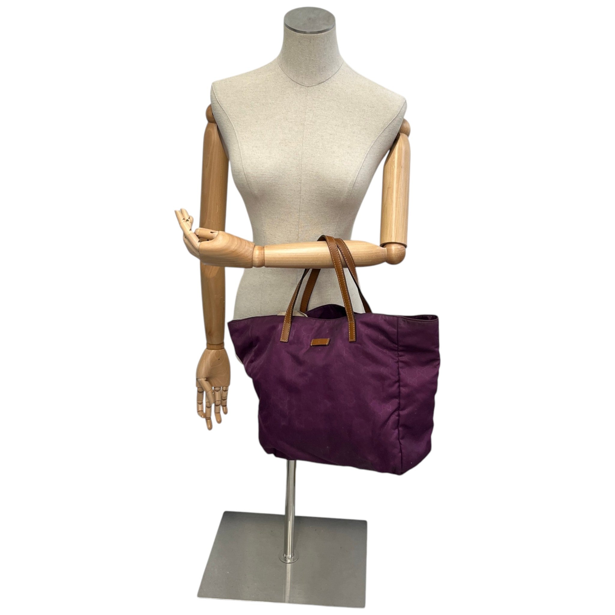 Women's Guccissima Shopper Tote Bag Purple