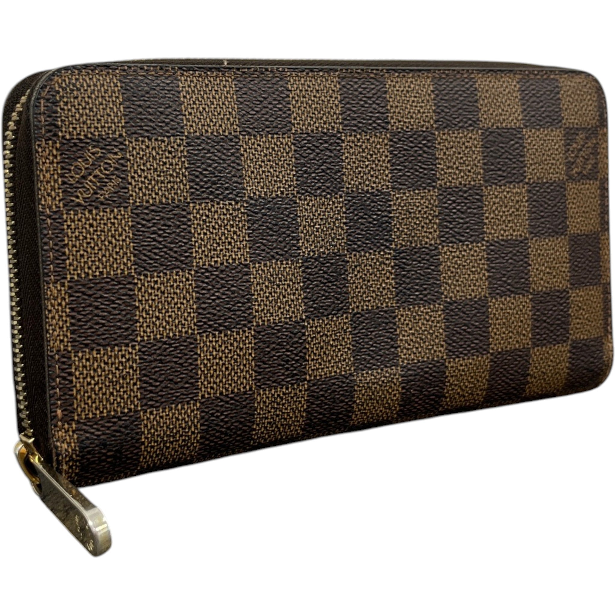 Women's Damier Ebene Zippy Wallet Brown