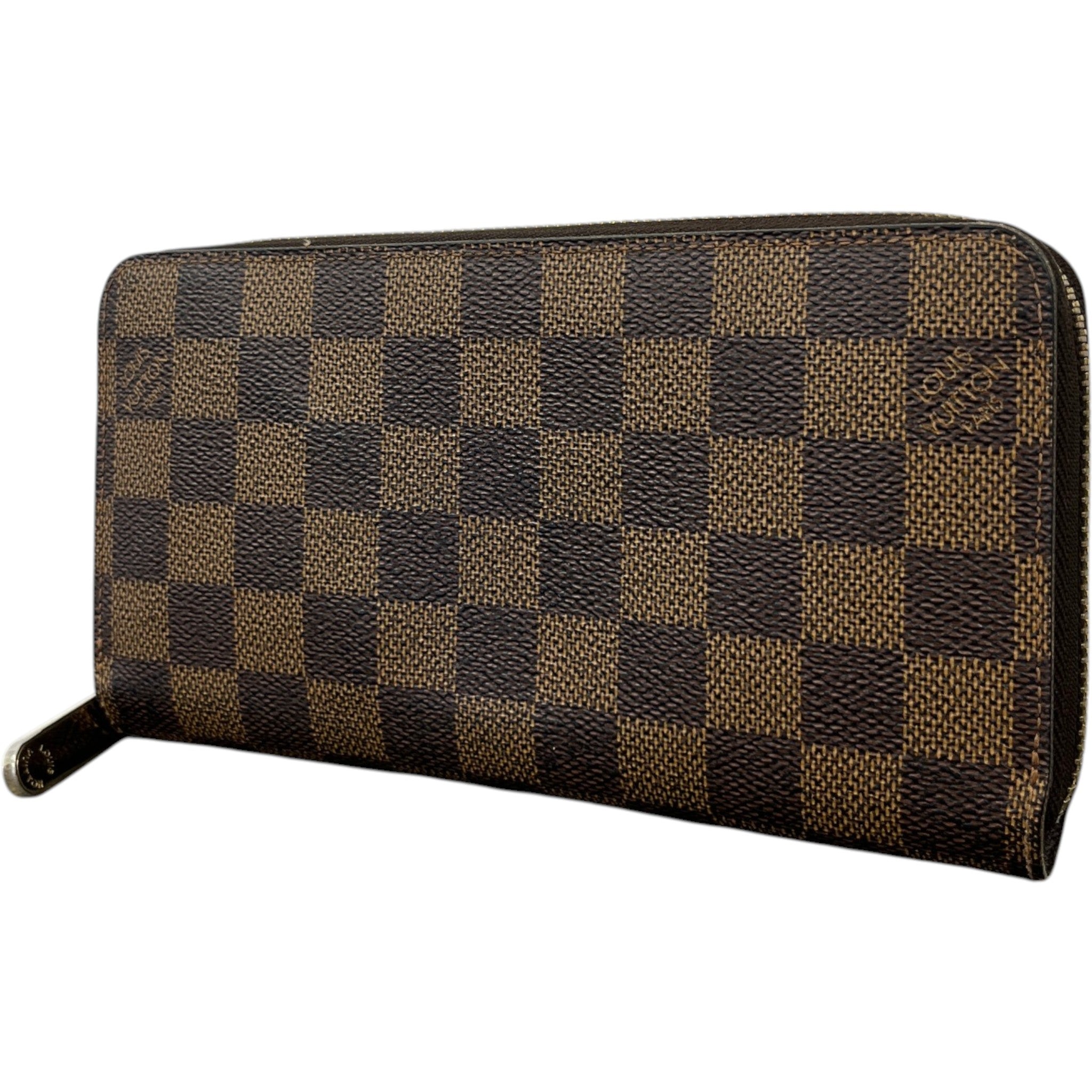 Women's Damier Ebene Zippy Wallet Brown