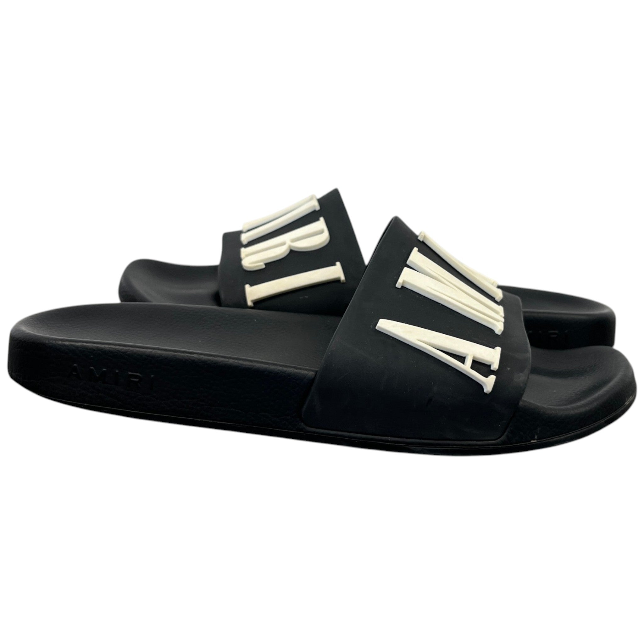 Men's Logo Pool Slides Black Size EU 42 / UK 8