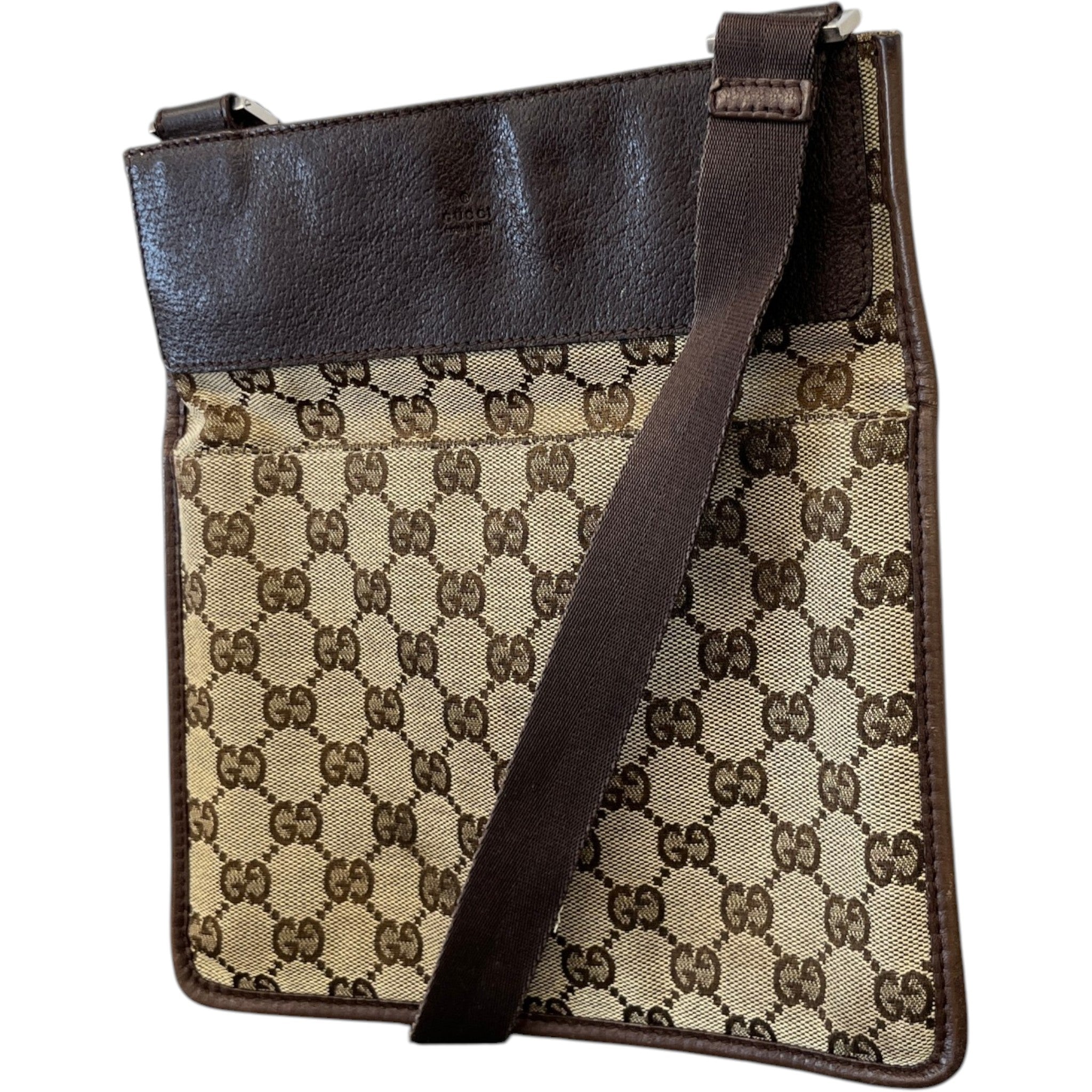 Men's Gg Supreme Messenger Bag Beige
