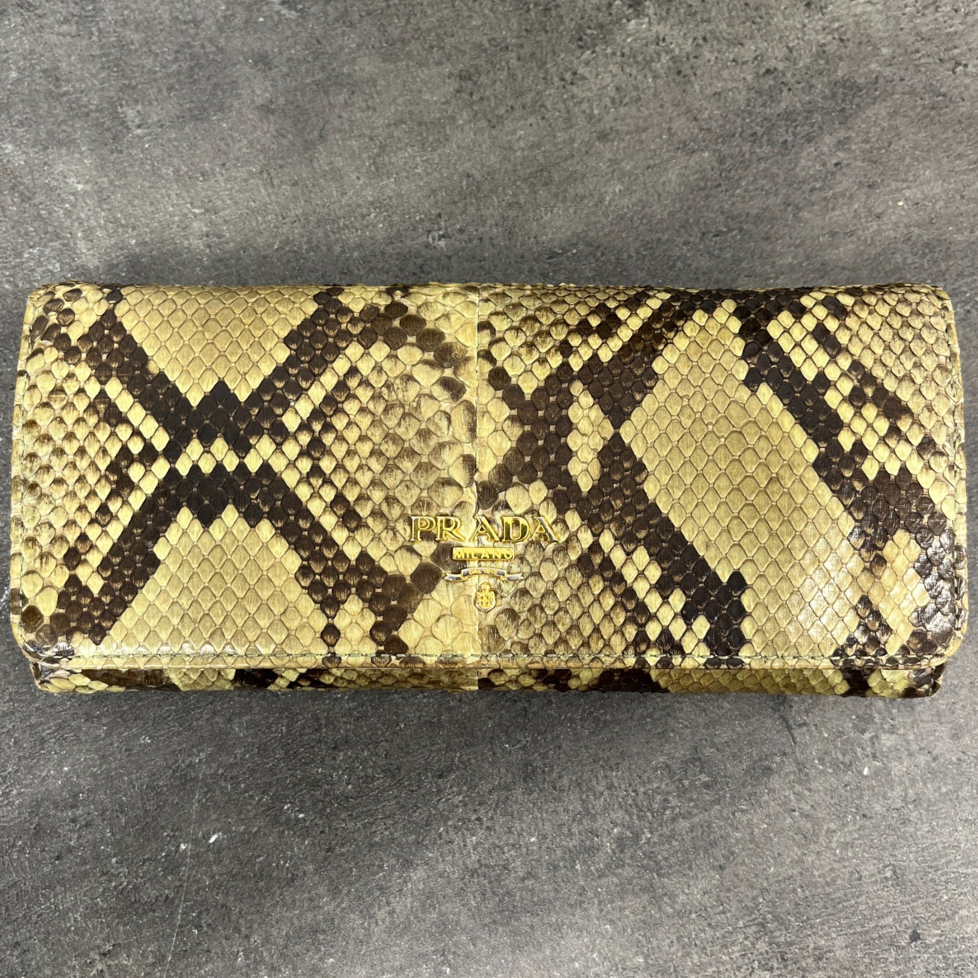 Women's Snake Print Purse Green