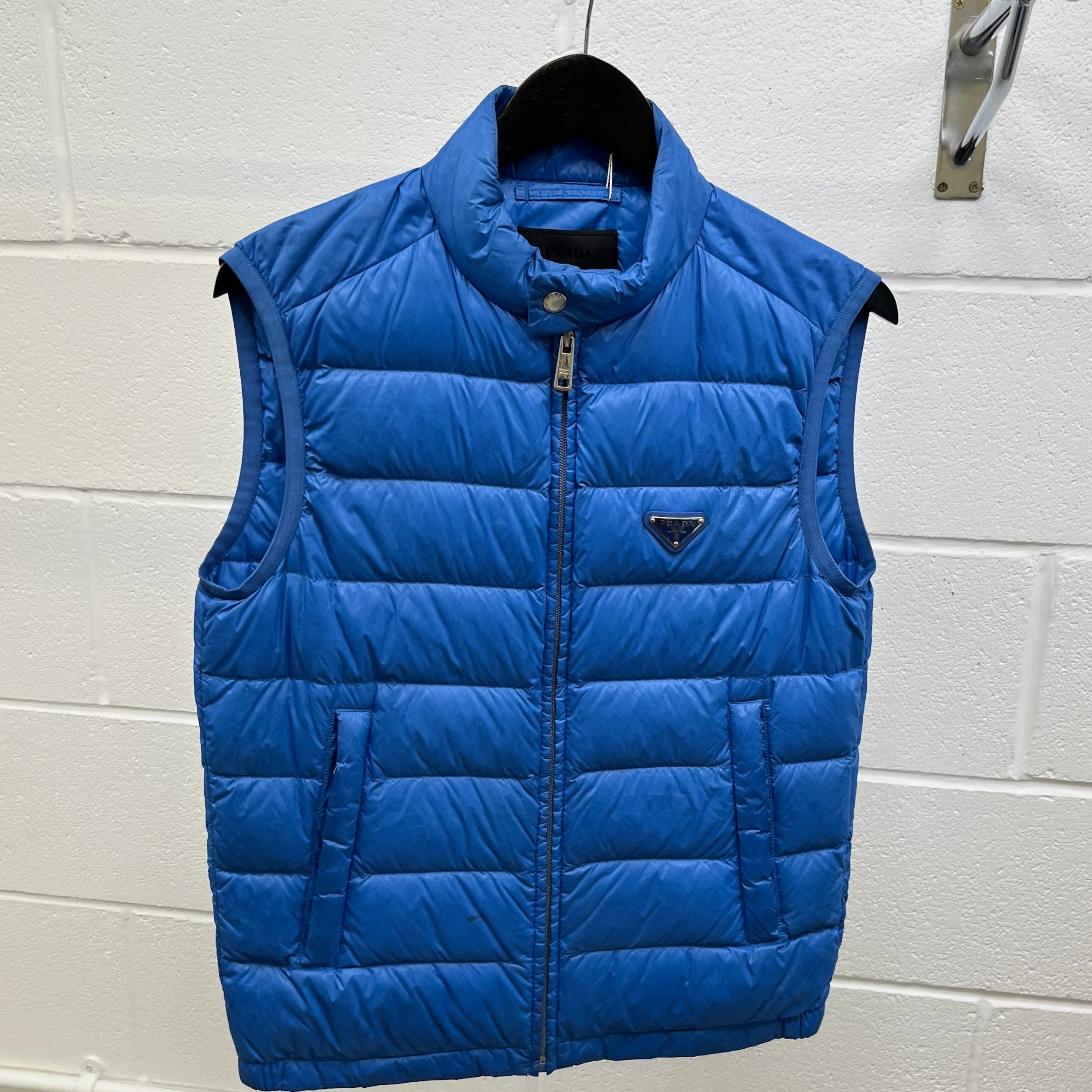 Men's Plaque Logo Gilet Blue Size IT 44 / XS