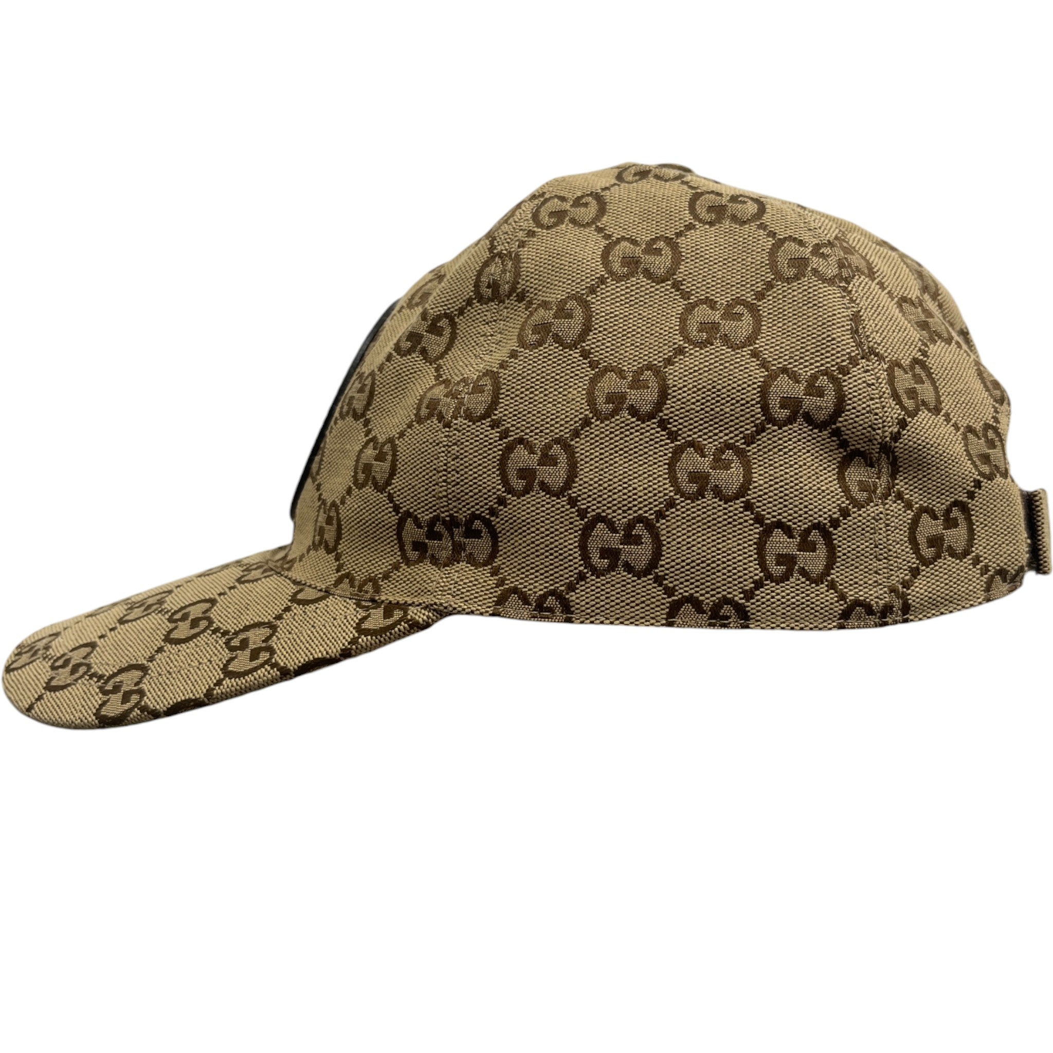 Men's Gg Canvas Cap Brown Size M