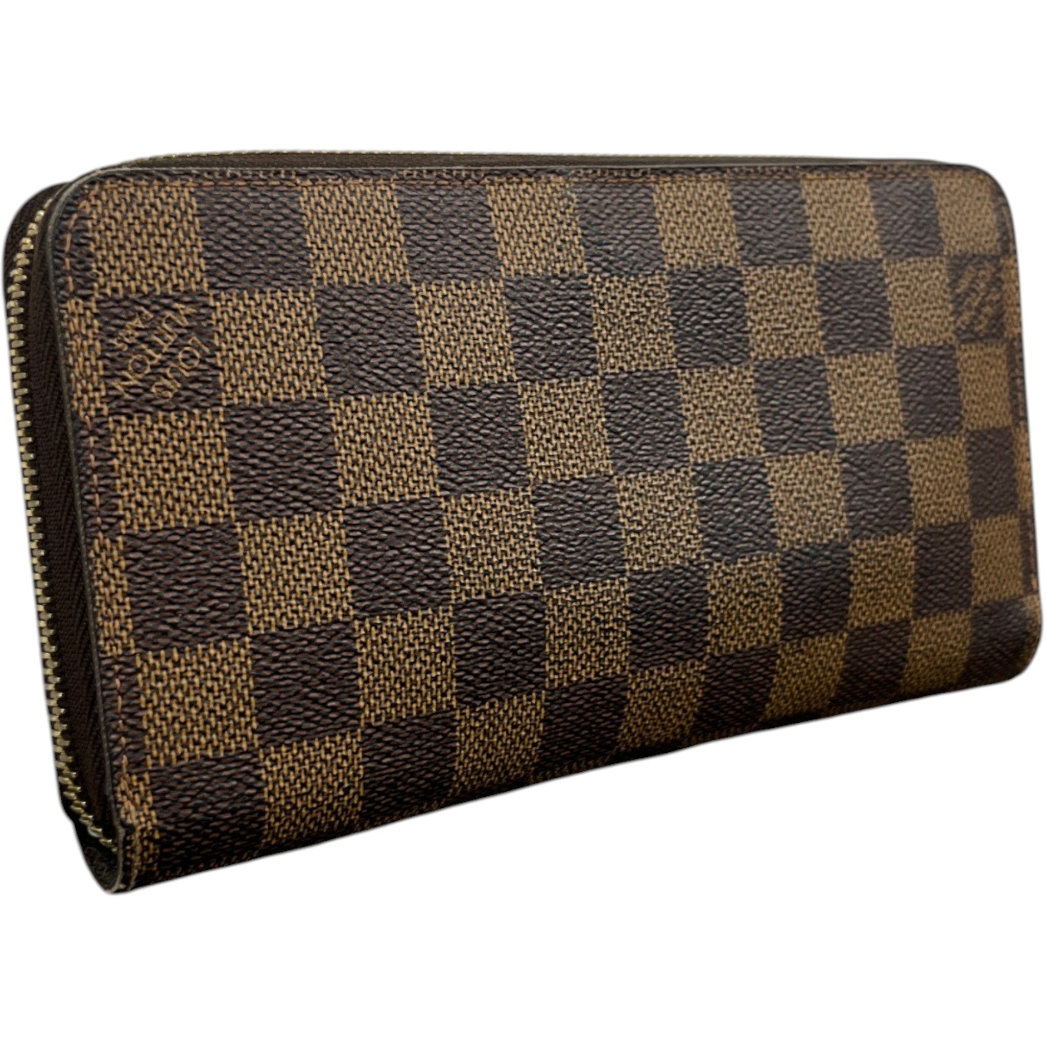 Women's Damier Ebene Zippy Wallet Brown