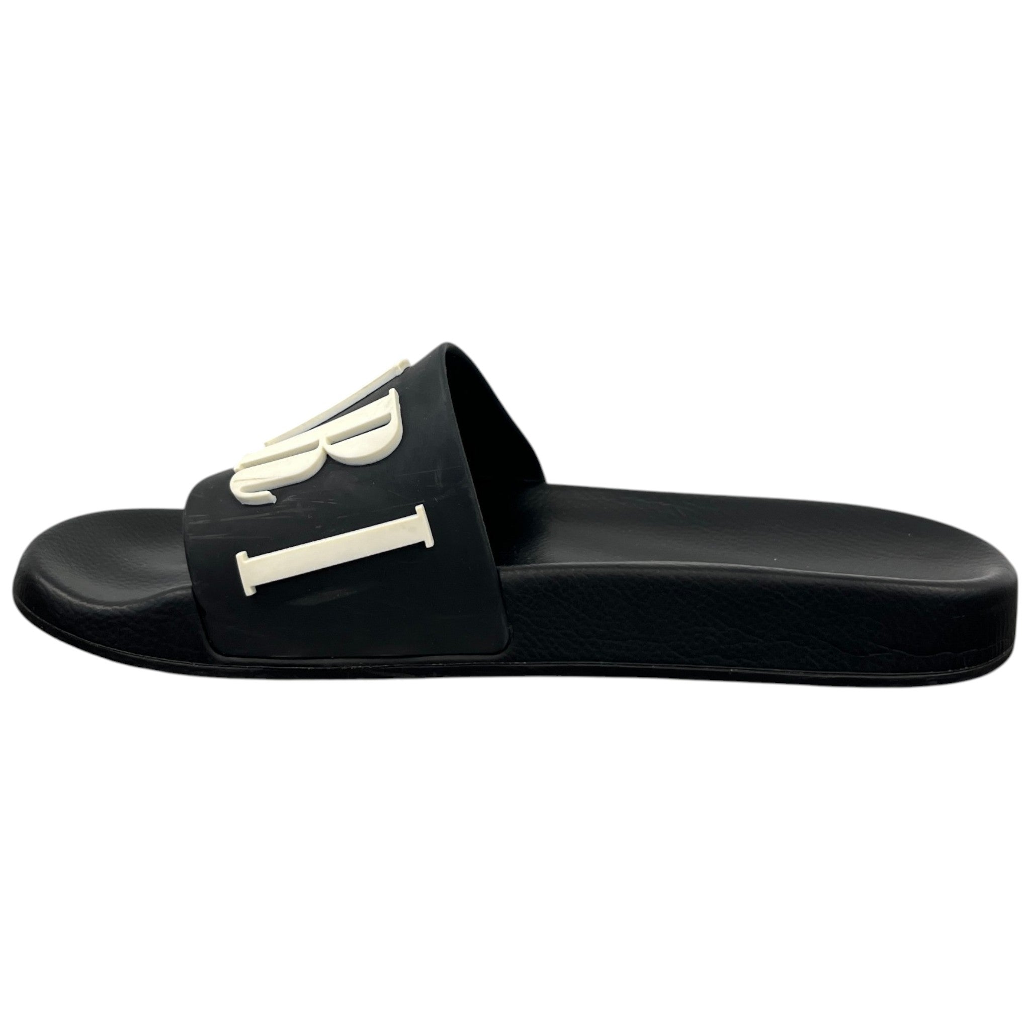 Men's Logo Pool Slides Black Size EU 42 / UK 8