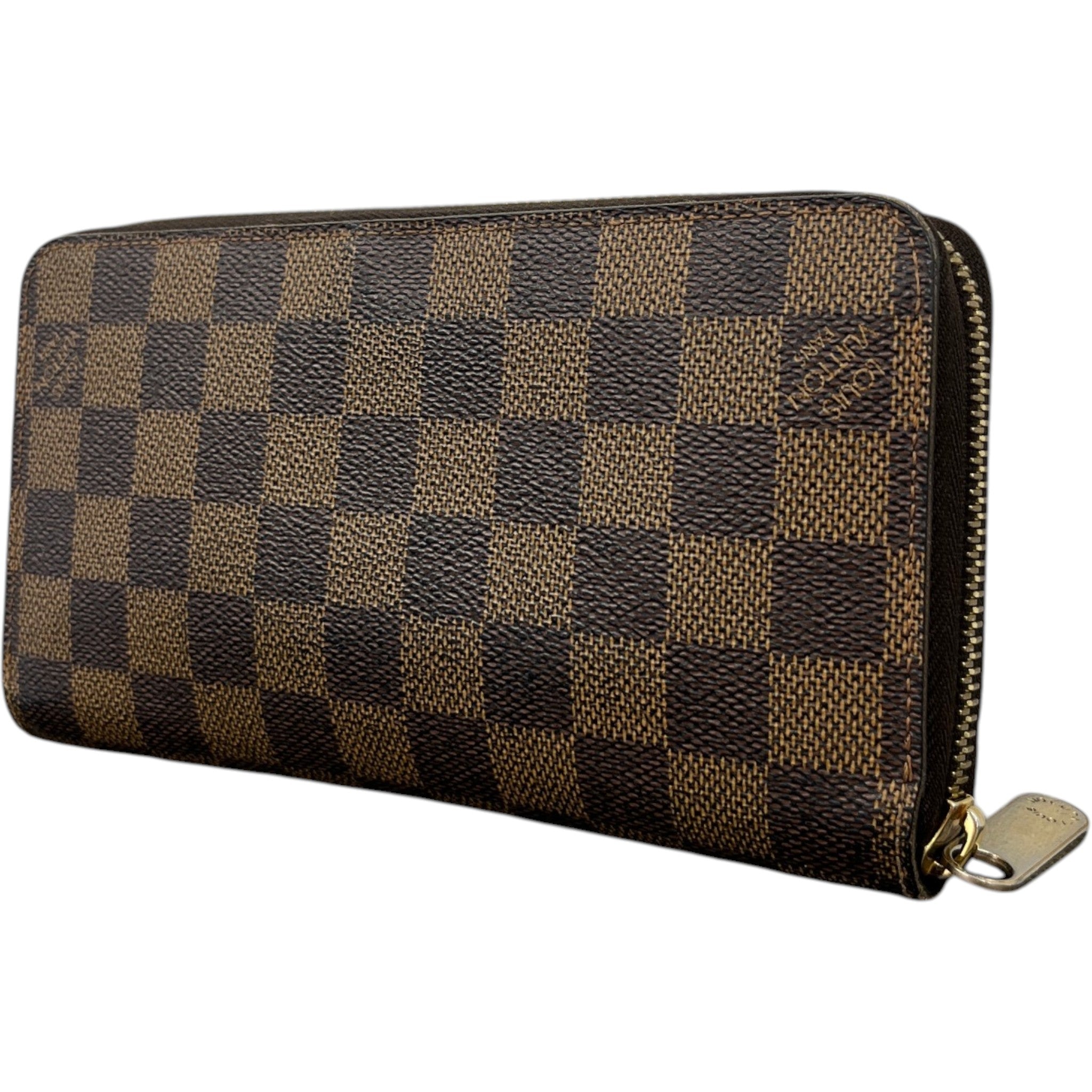 Women's Damier Ebene Zippy Wallet Brown