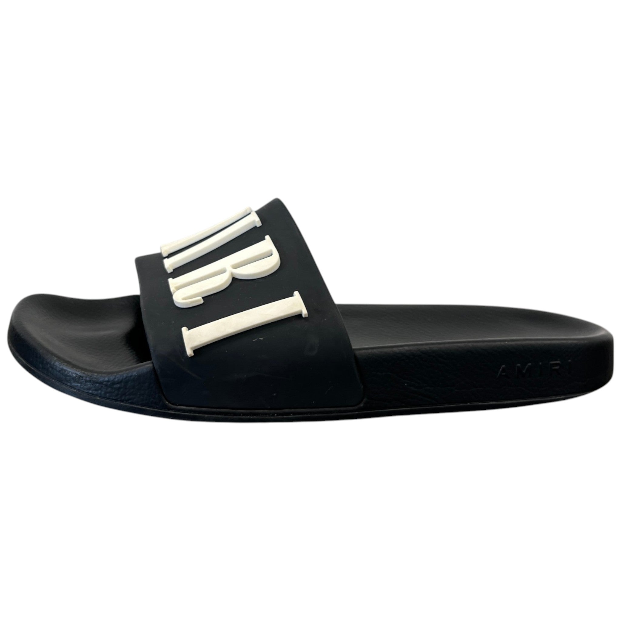 Men's Logo Pool Slides Black Size EU 42 / UK 8