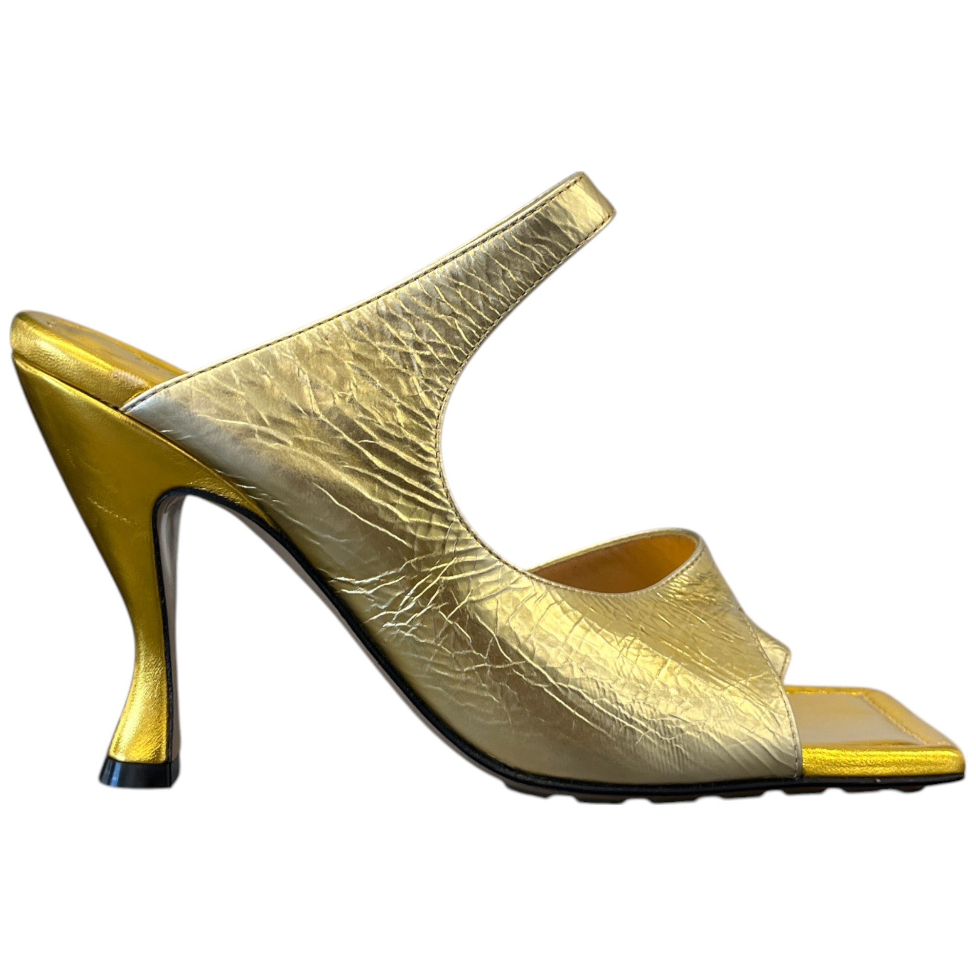 Women's Square Toe Heels Gold Size EU 35.5 / UK 2.5