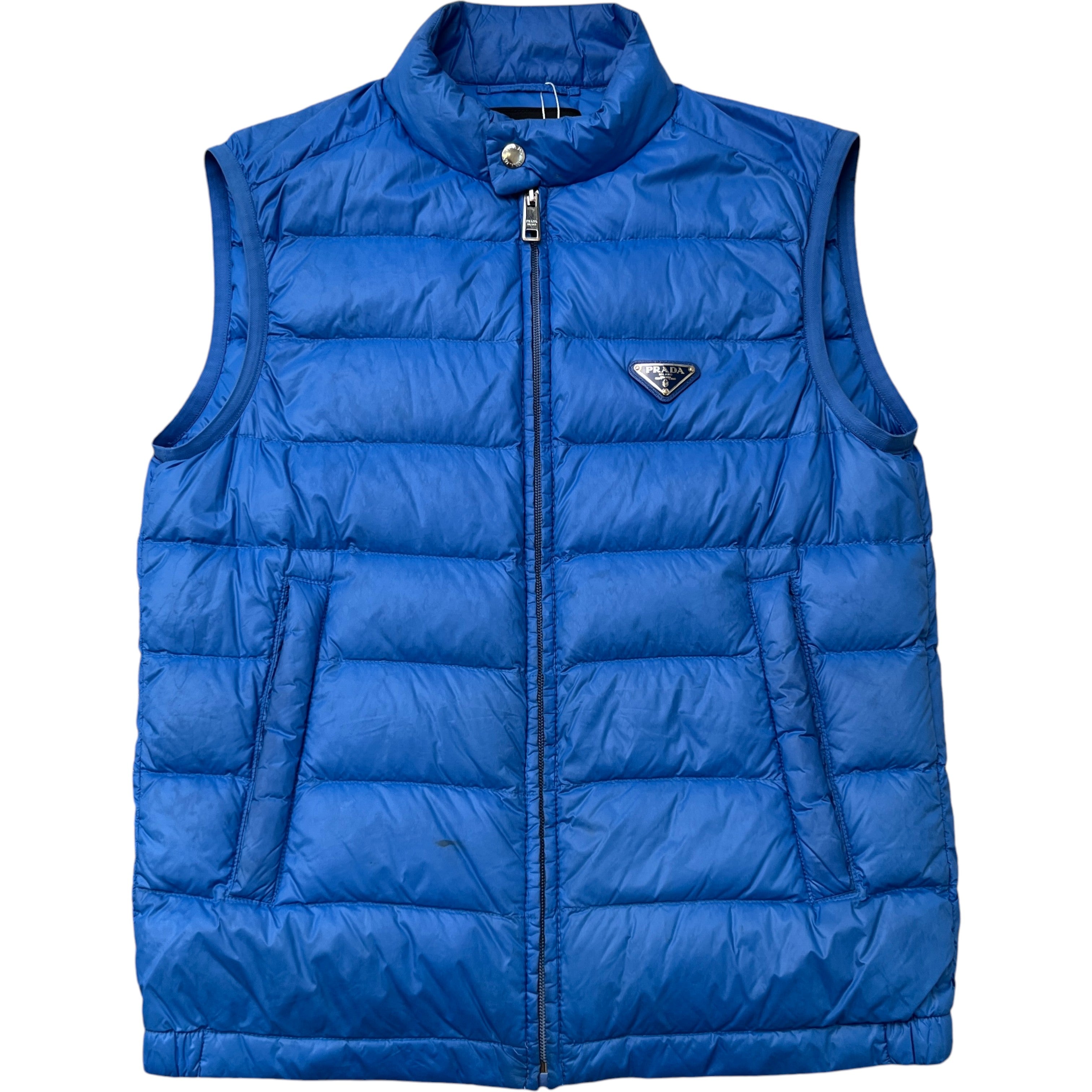 Men's Plaque Logo Gilet Blue Size IT 44 / XS
