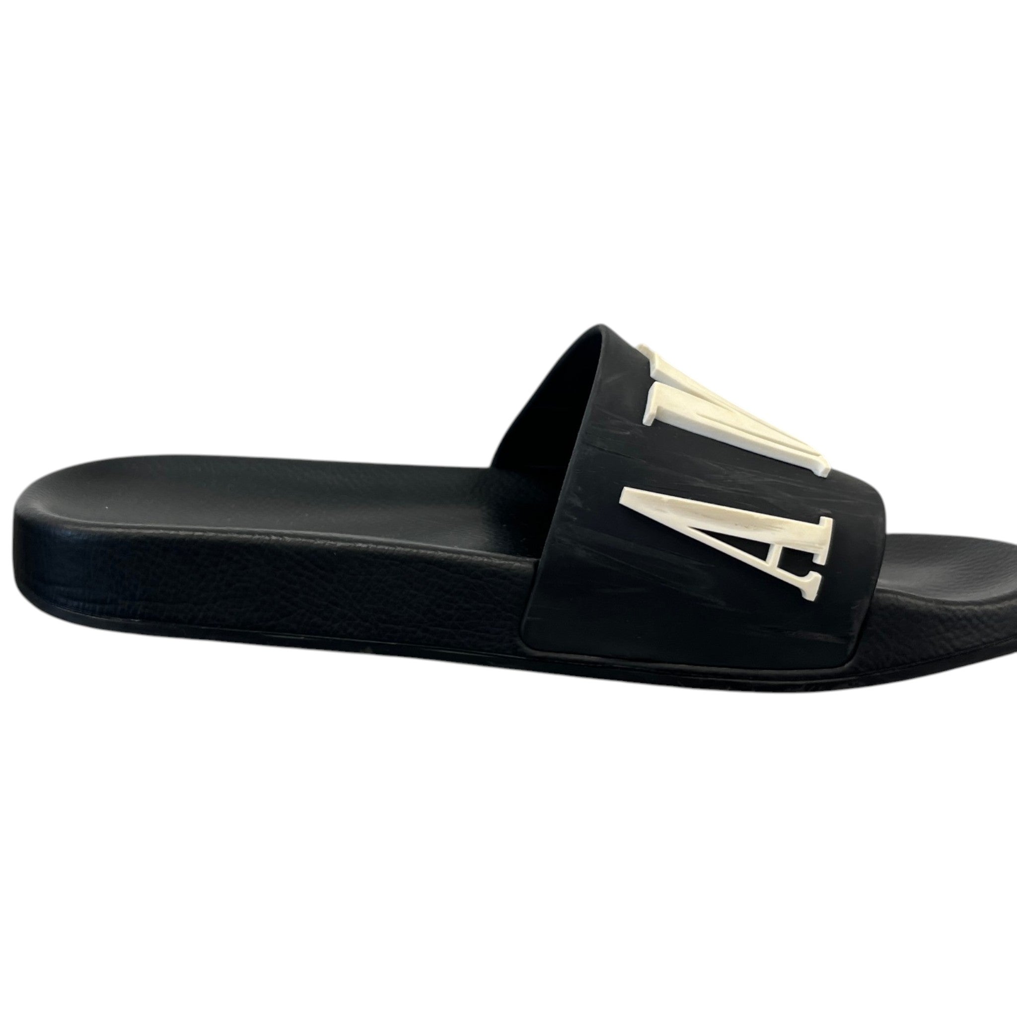 Men's Logo Pool Slides Black Size EU 42 / UK 8