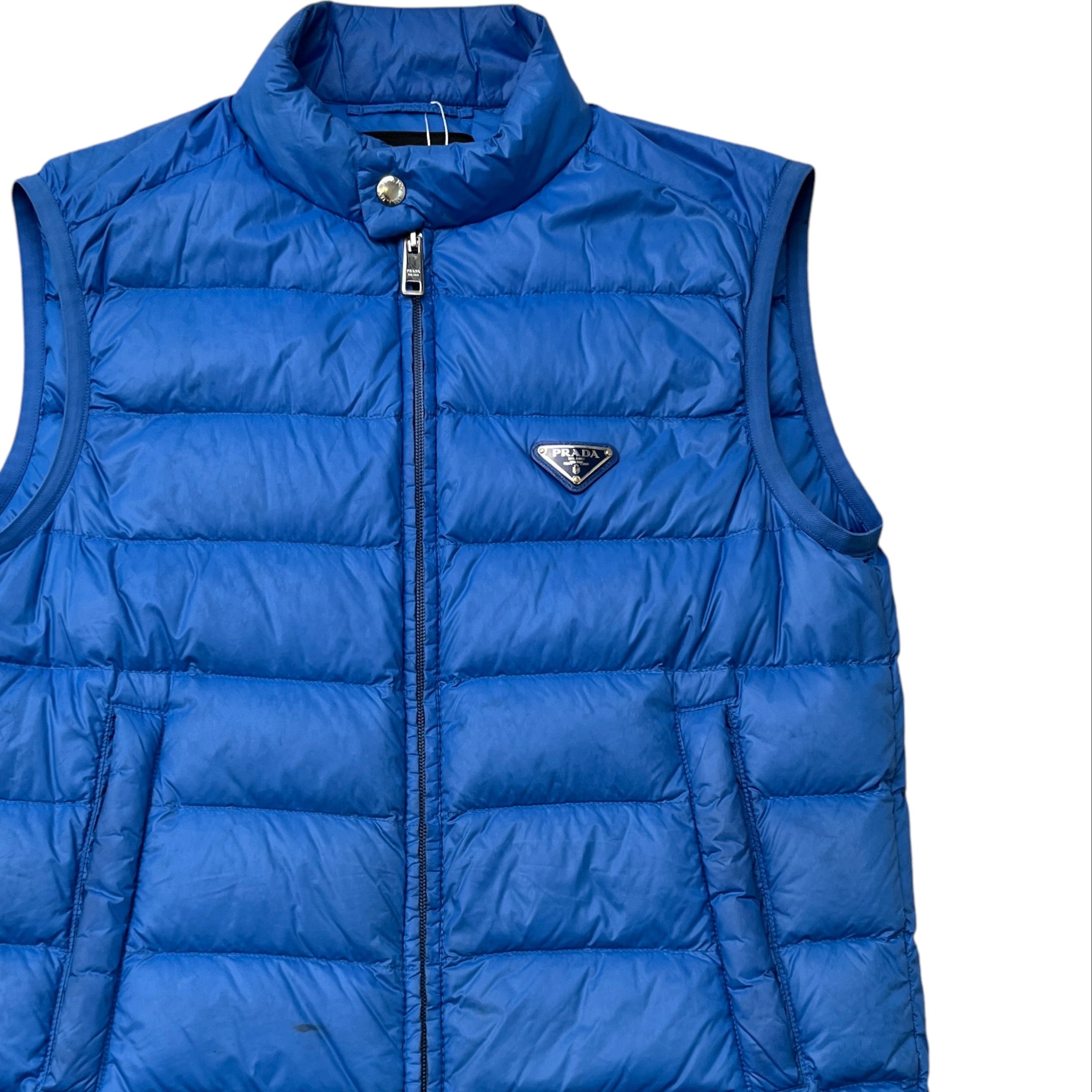 Men's Plaque Logo Gilet Blue Size IT 44 / XS