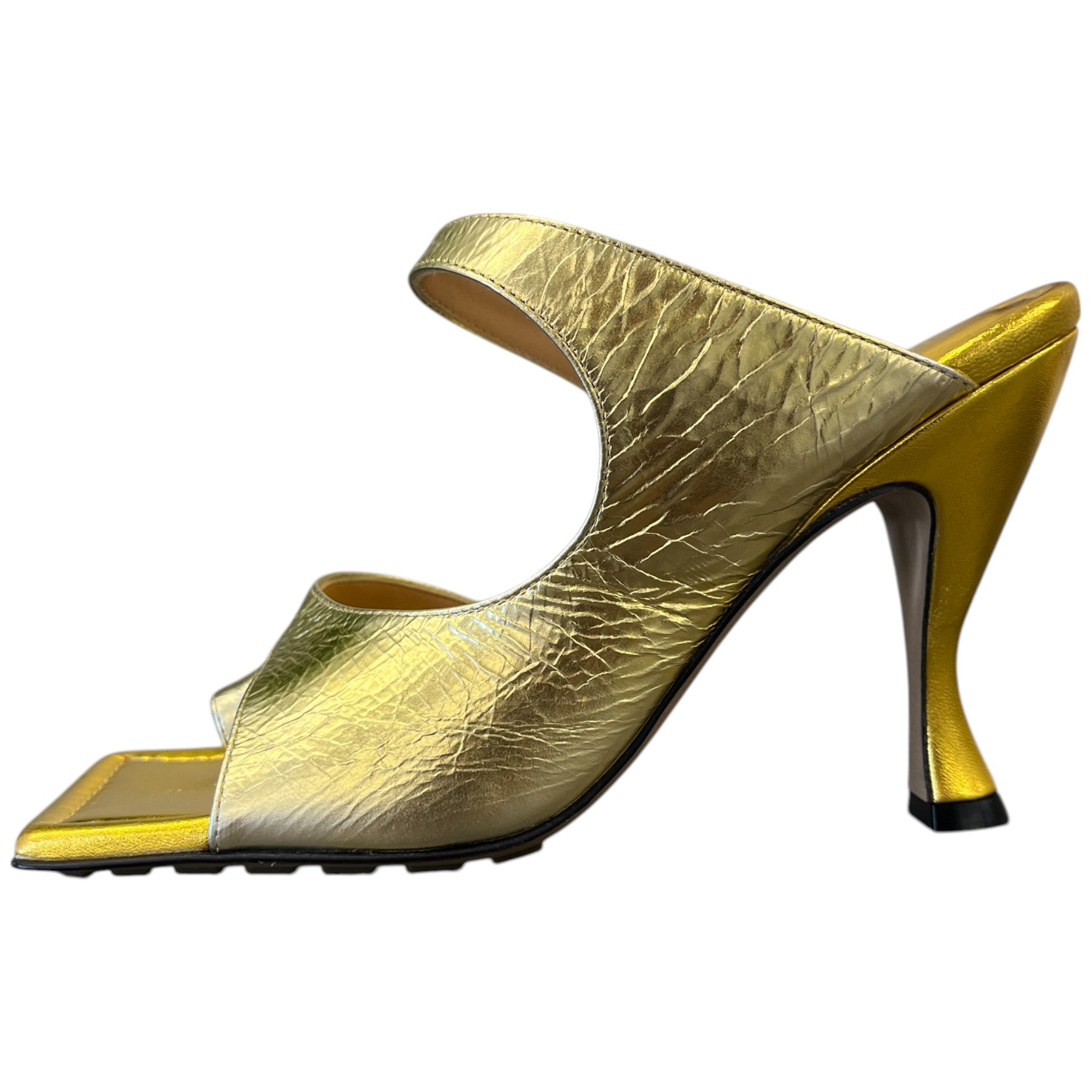 Women's Square Toe Heels Gold Size EU 35.5 / UK 2.5