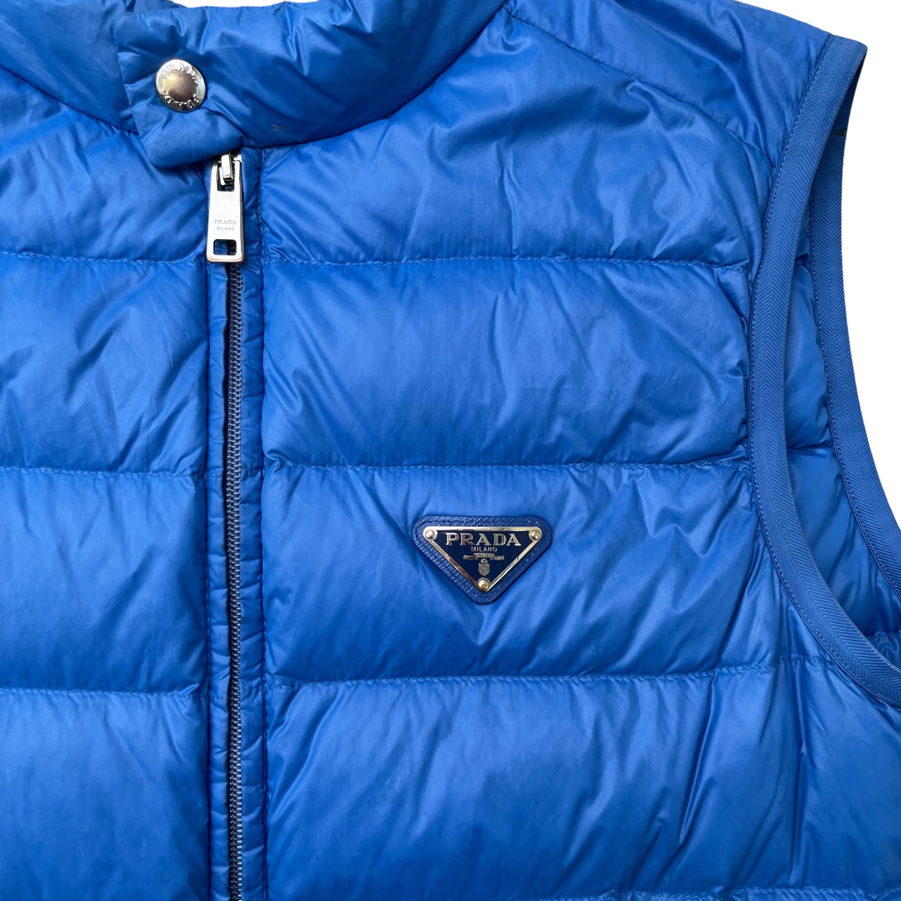 Men's Plaque Logo Gilet Blue Size IT 44 / XS