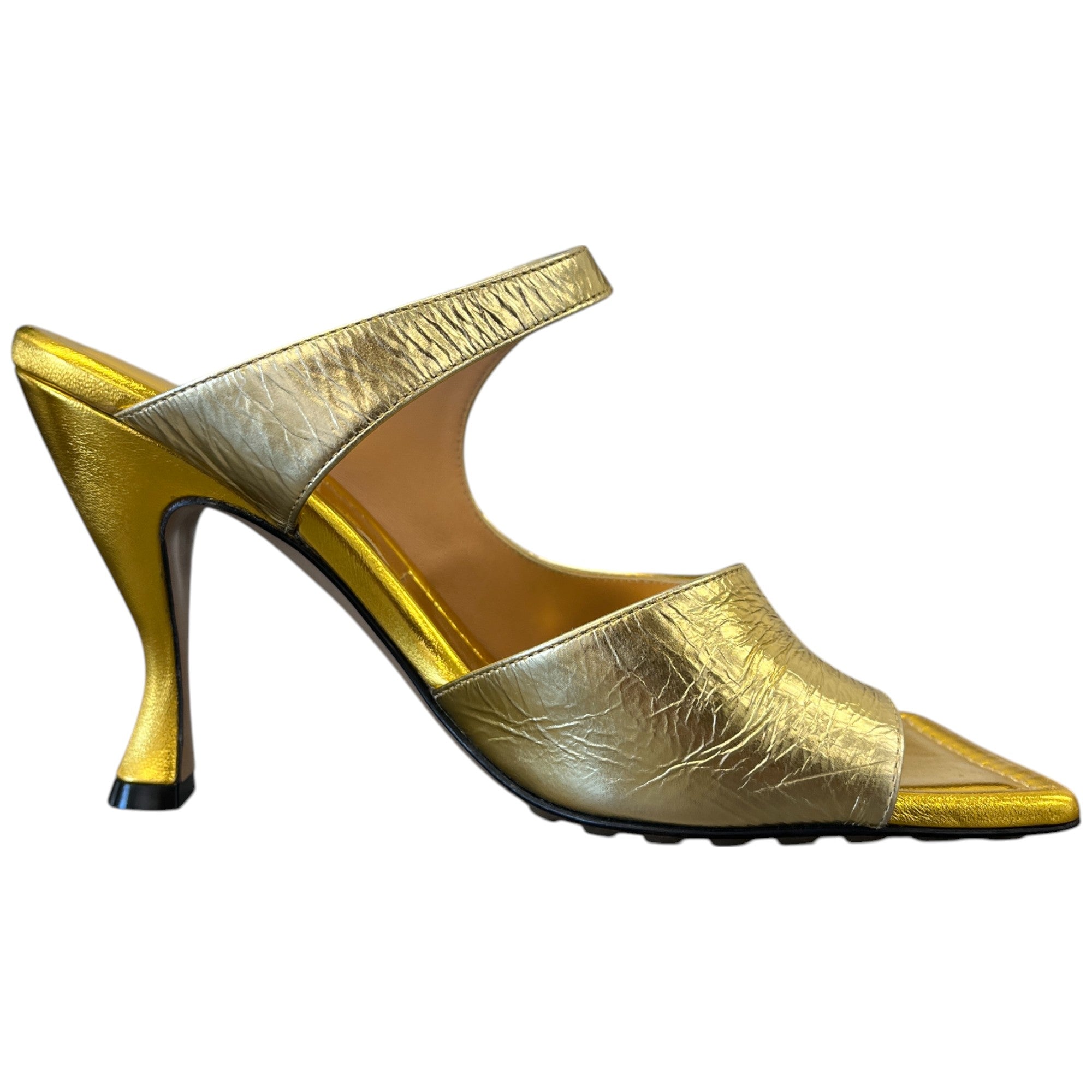 Women's Square Toe Heels Gold Size EU 35.5 / UK 2.5