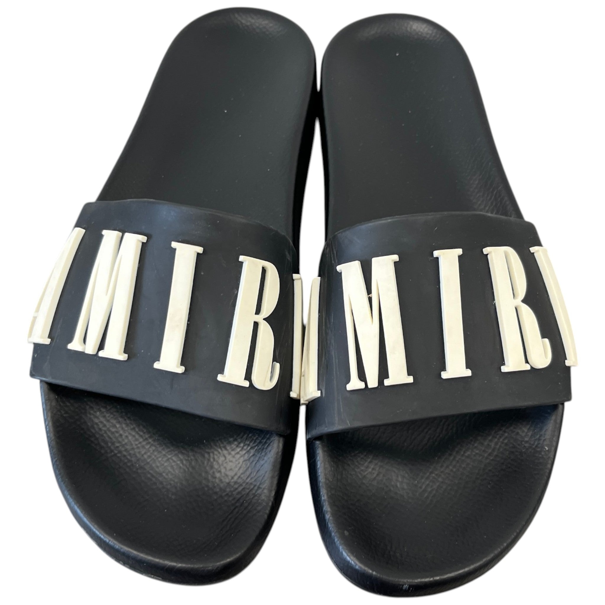 Men's Logo Pool Slides Black Size EU 42 / UK 8