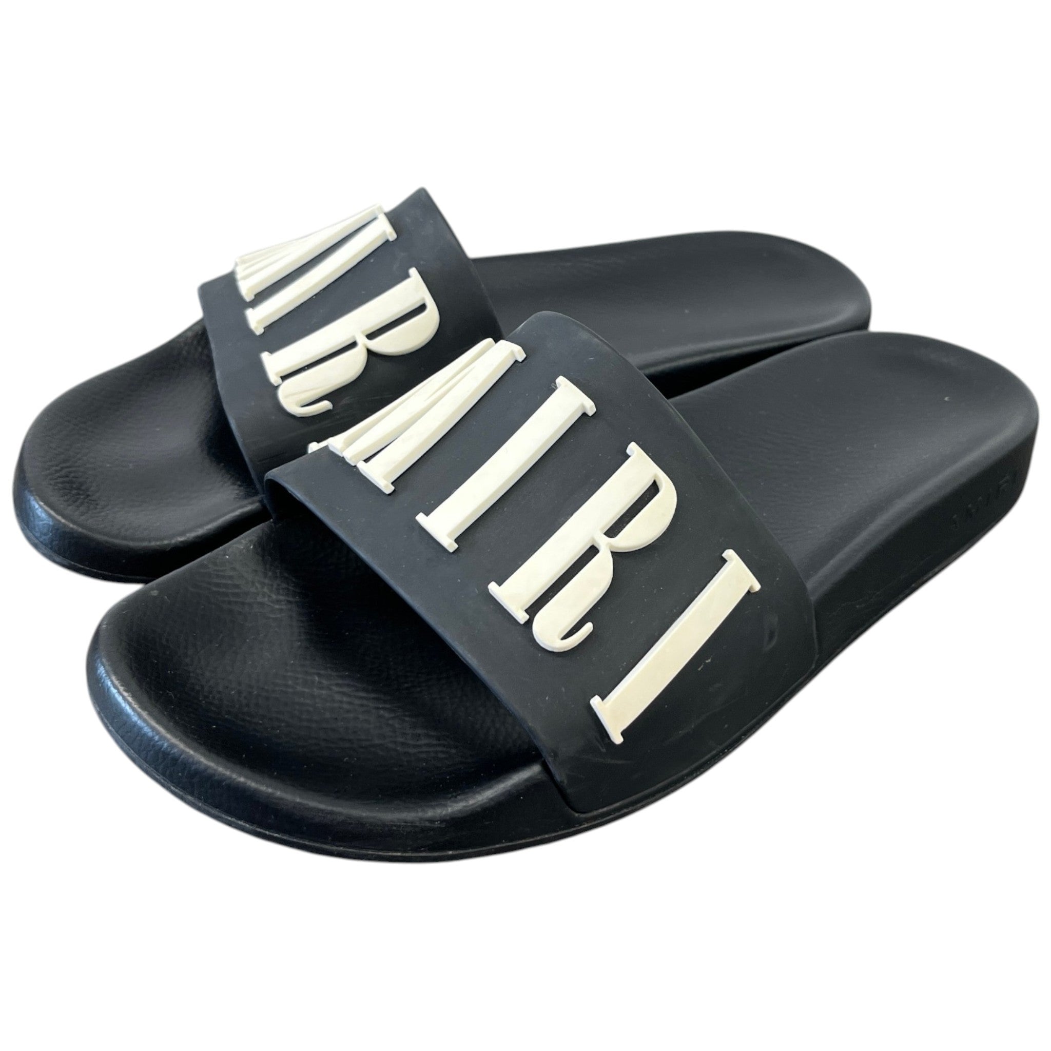 Men's Logo Pool Slides Black Size EU 42 / UK 8
