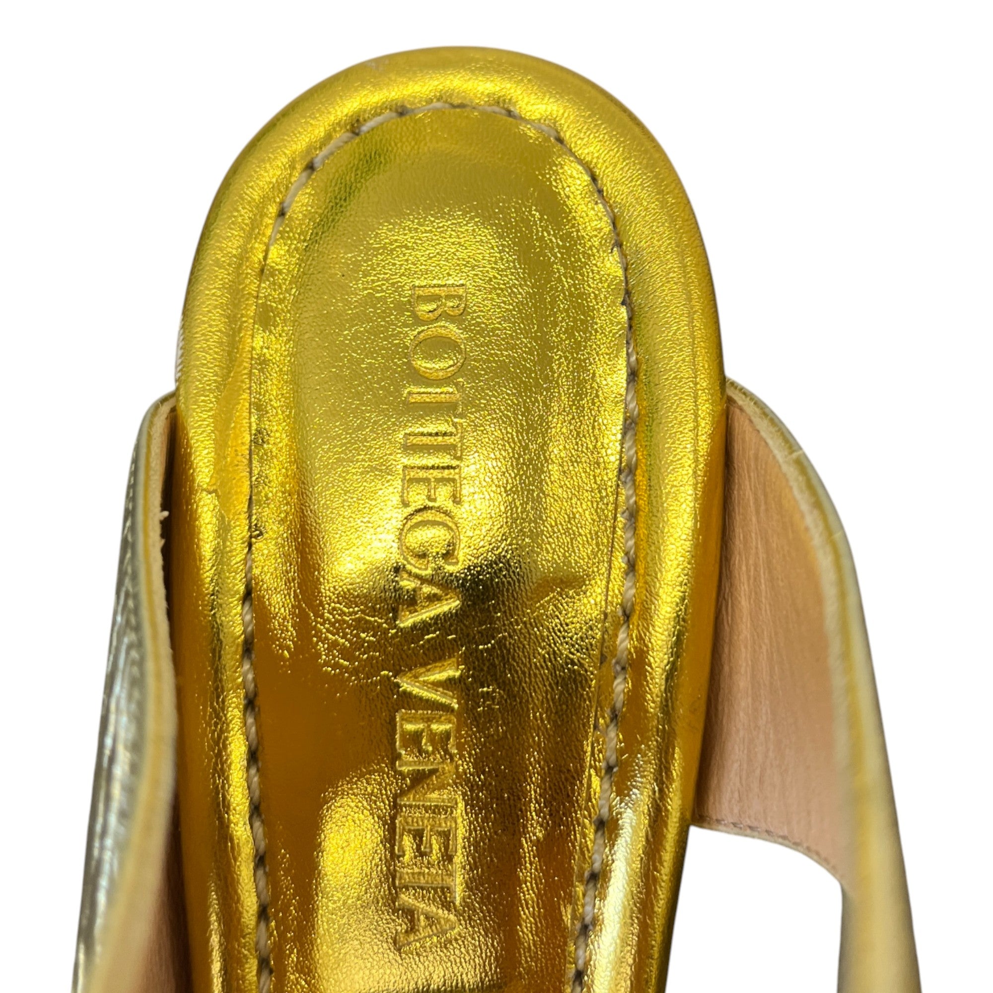 Women's Square Toe Heels Gold Size EU 35.5 / UK 2.5