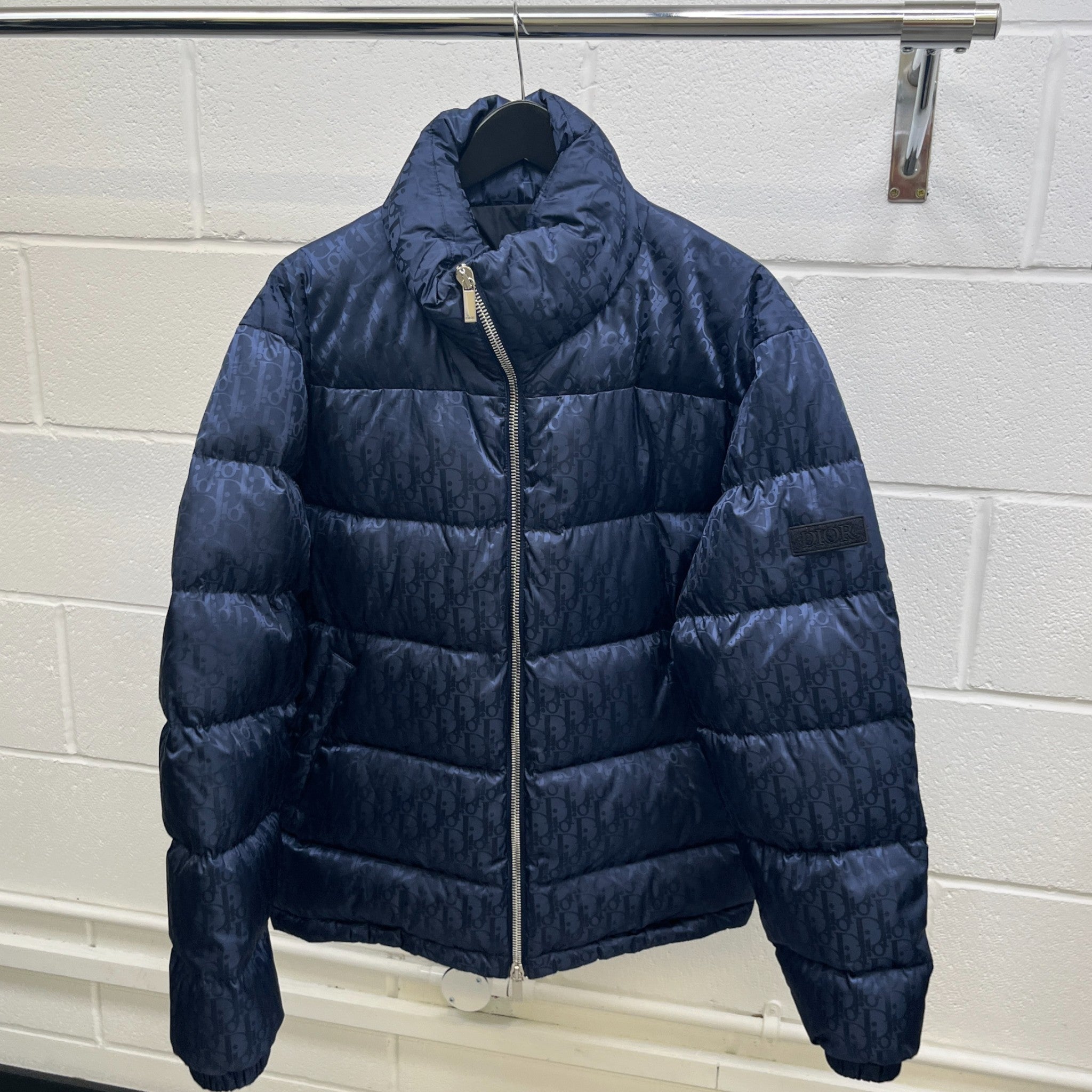 Men's Oblique Down Jacket Blue Size IT 52 / XL