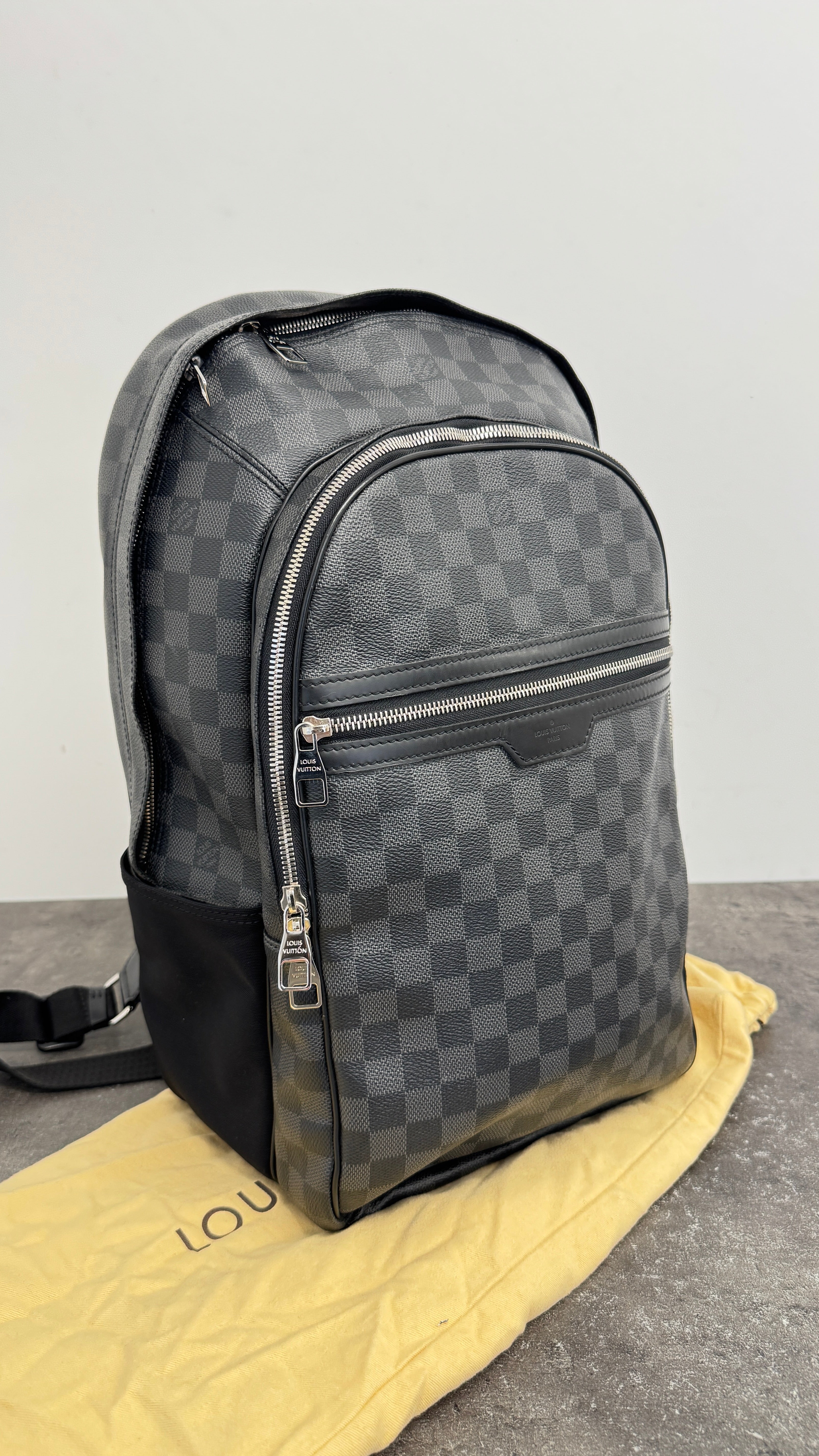 Men's Michael Damier Graphite Backpack Black
