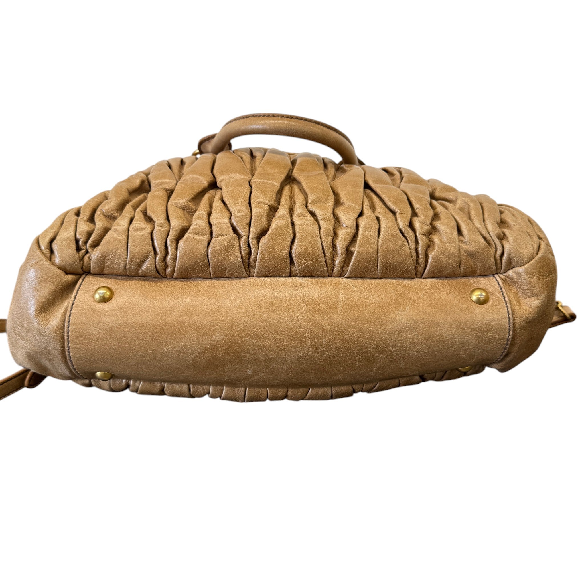 Women's Matelasse Leather Handbag Beige