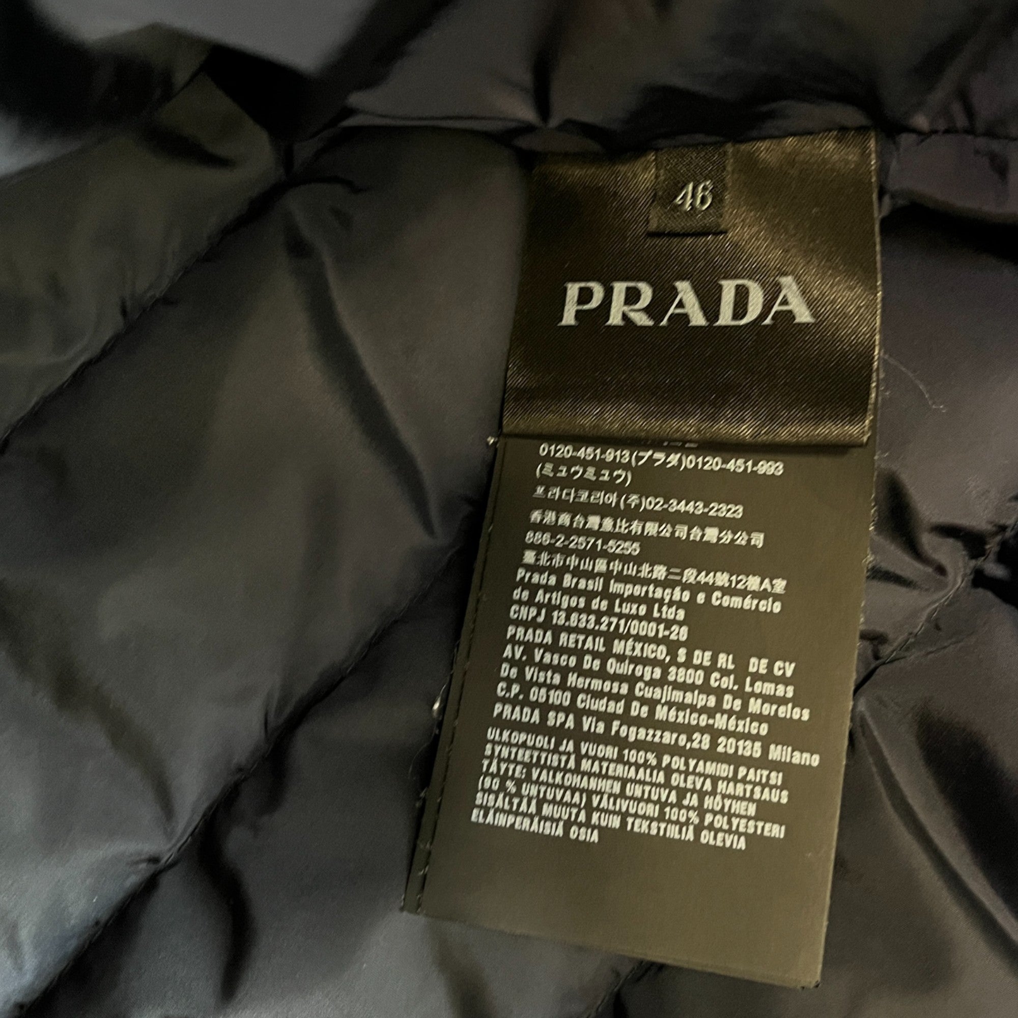 Men's Plaque Logo Hooded Down Jacket Navy Size IT 46 / S