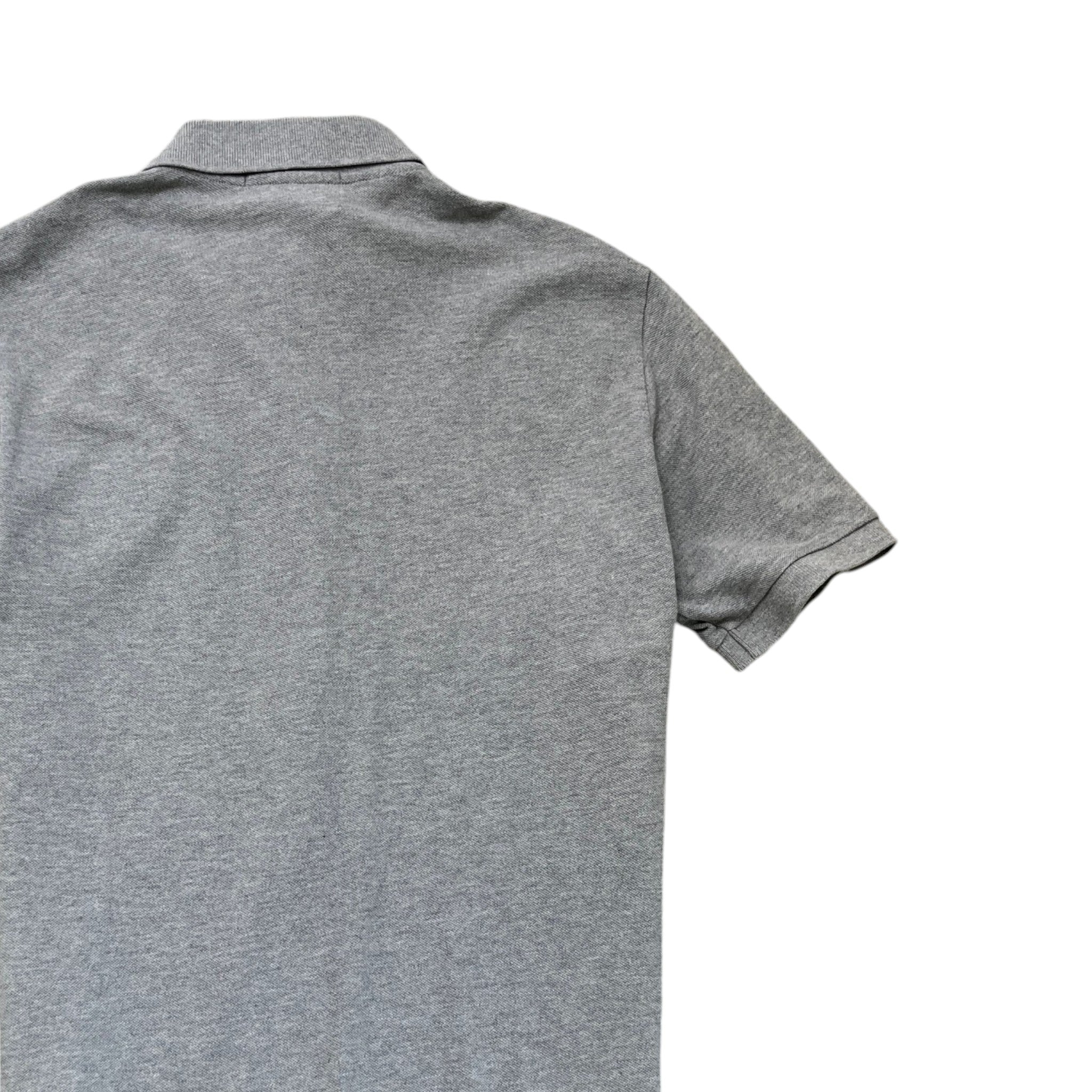Men's Compass Logo Patch Polo Shirt Grey Size M